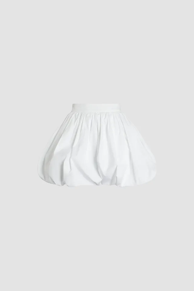 Patou mini jupe coton bio SK043 blanche White