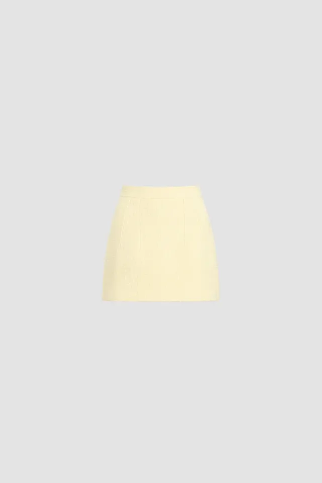 Patou SK104 mini-jupe coton bio jaune Limelight