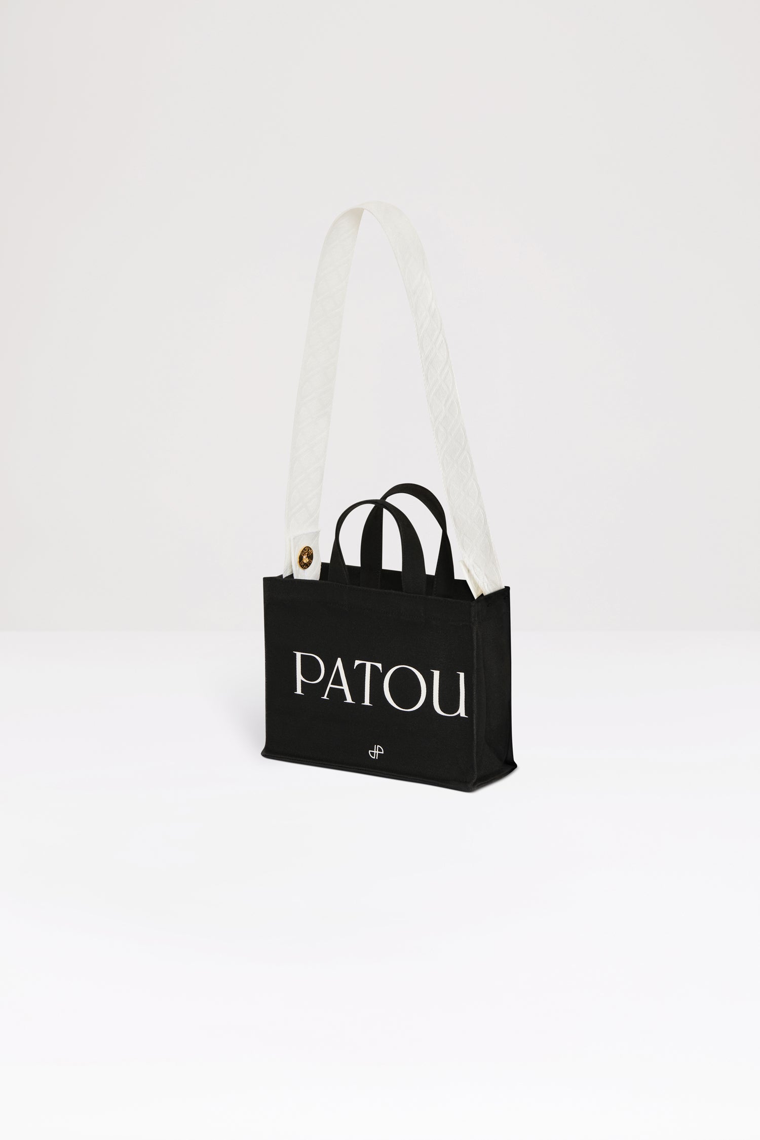 Patou Bags tote toile coton bio logo noir anses épaule TU