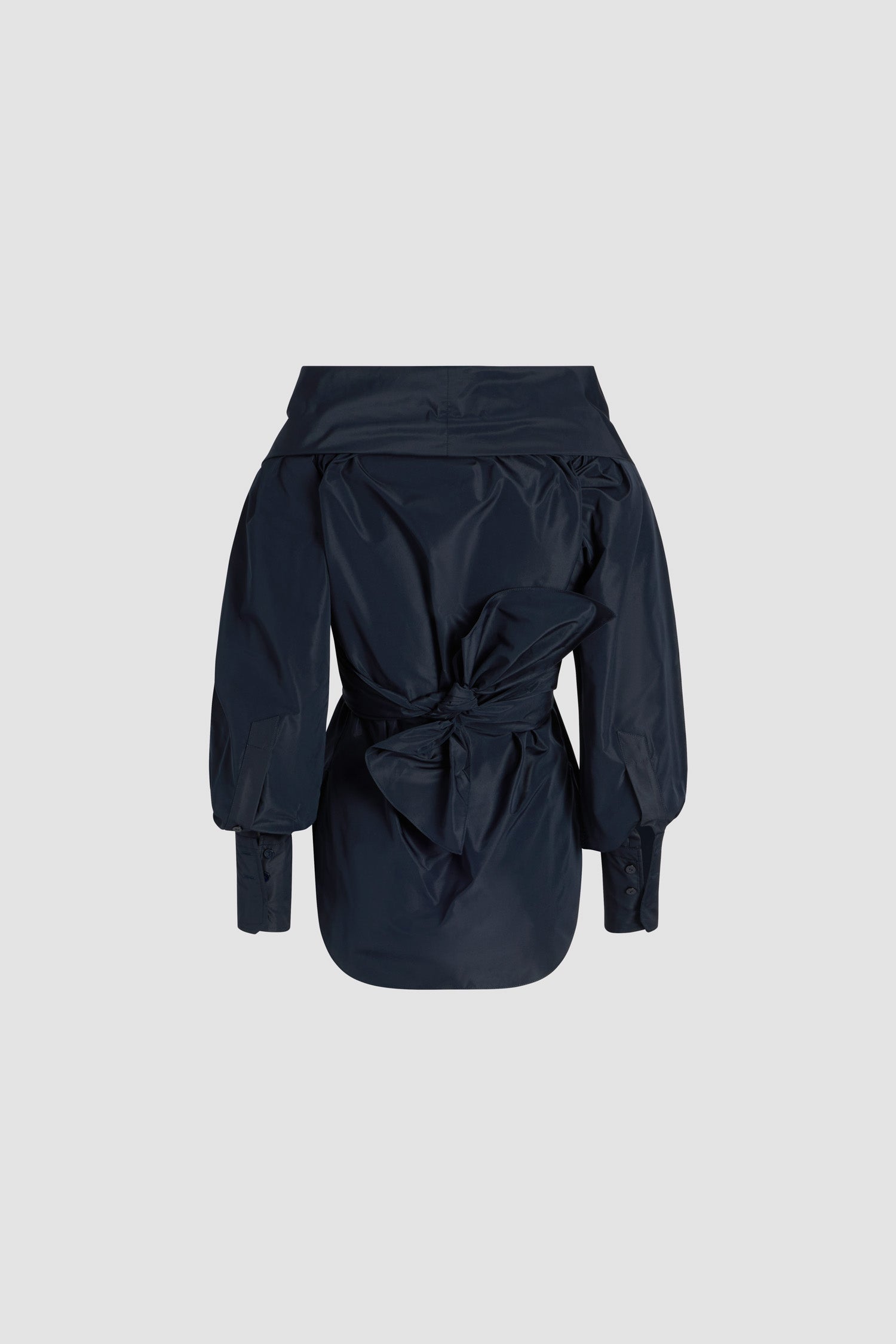 Patou P25BL037 blouse faillé recyclé cache-cœur Navy Black