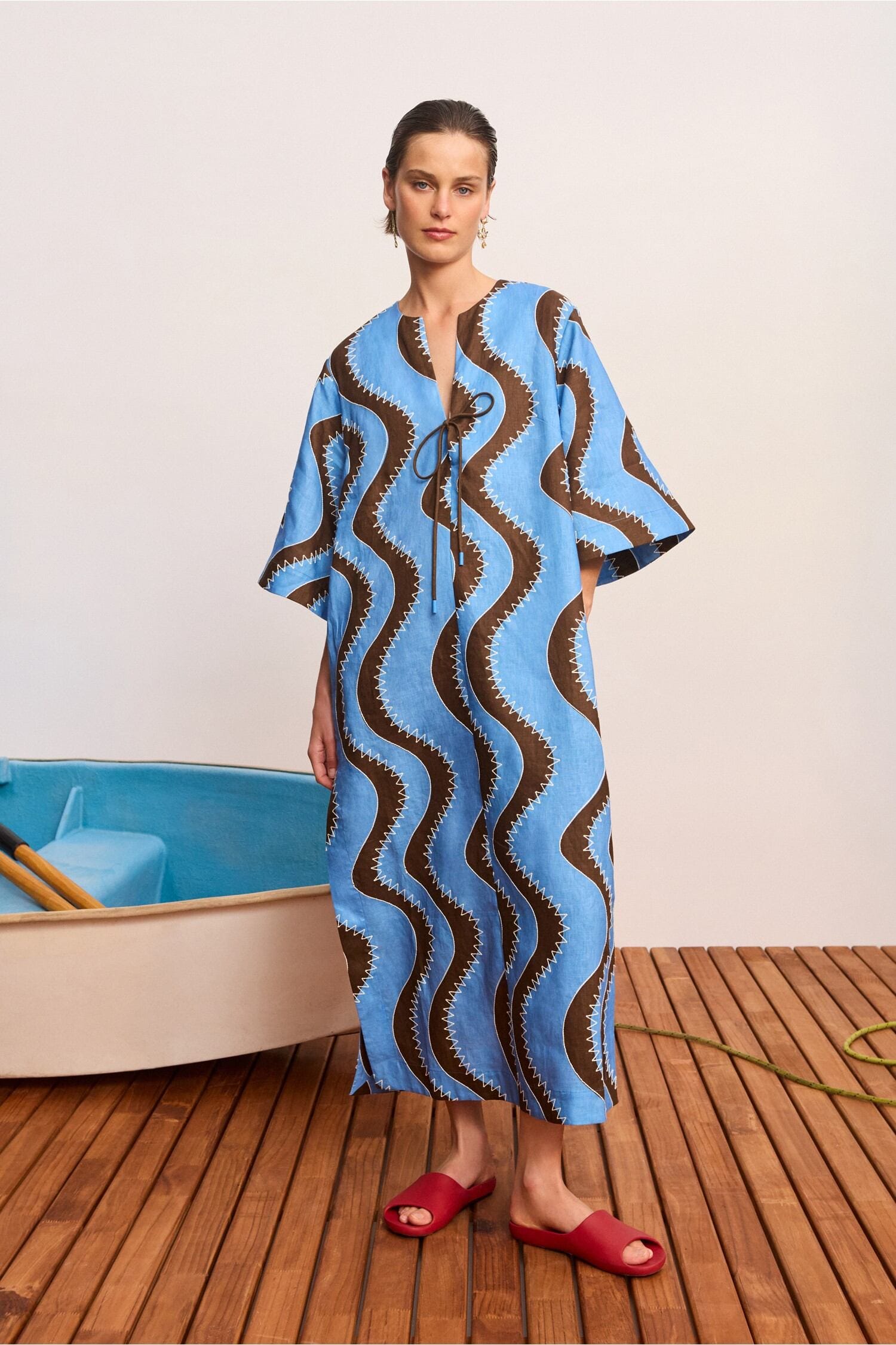 Alemaïs Frankie Midi Dress robe midi lin à poches
