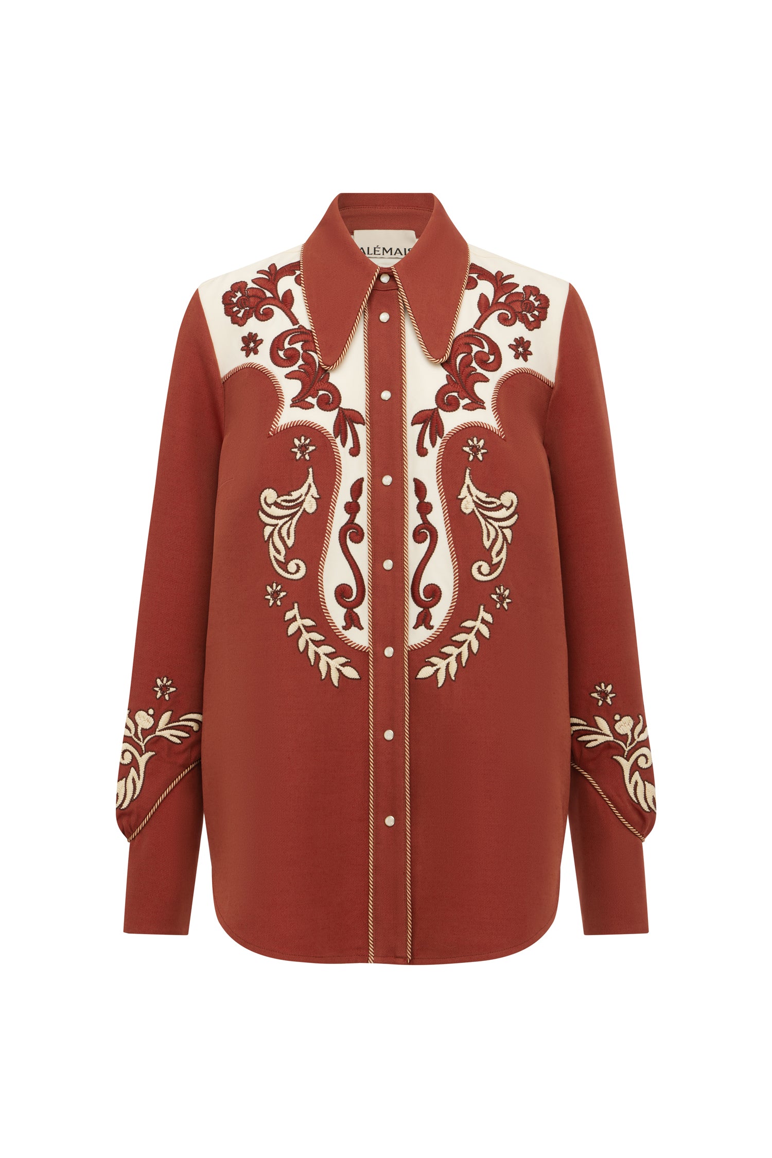 Alemäis Duke chemise western brodée laine