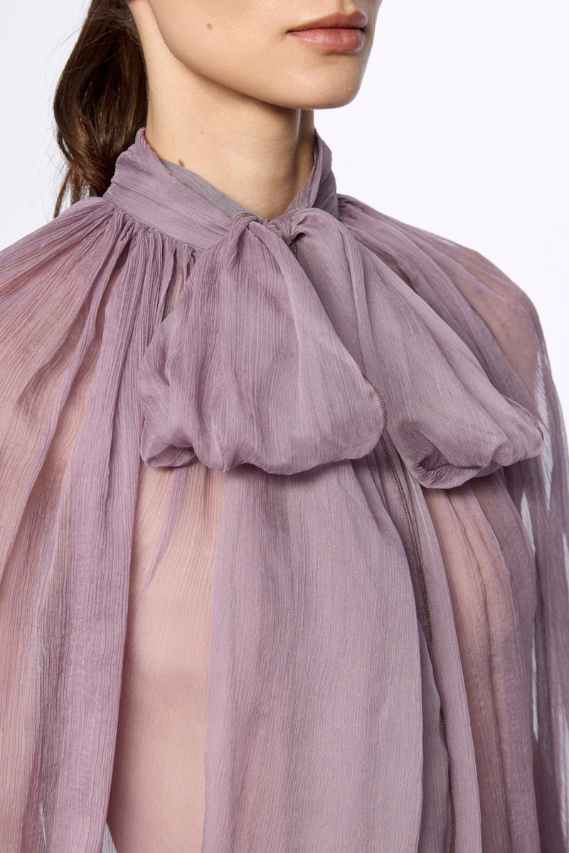 ATU Body Couture Silk chemisier lavande soie foulard