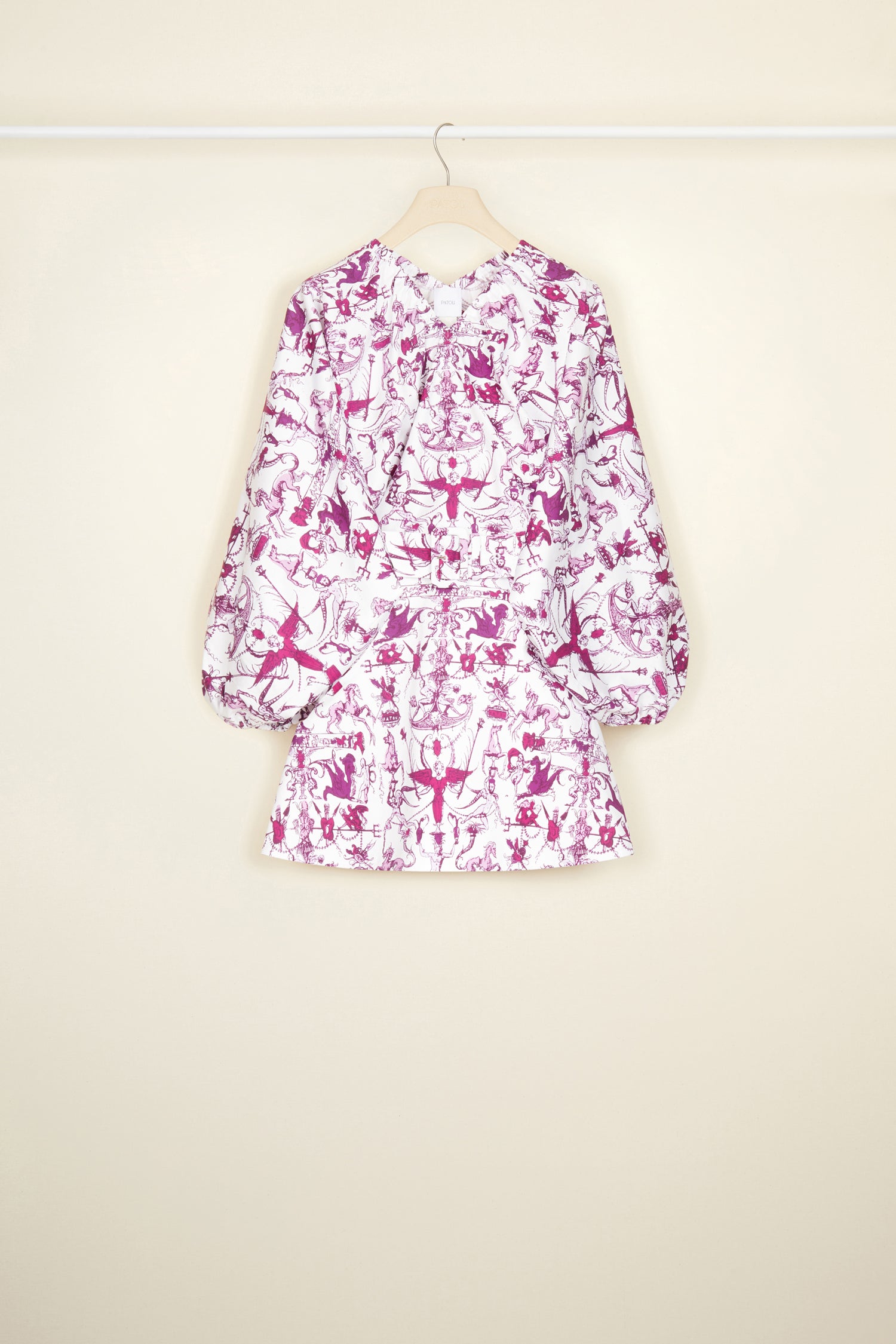 Patou DR084 robe mini imprimée coton bio