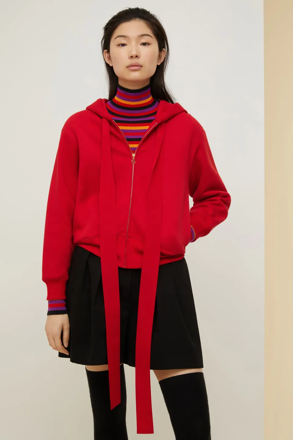 Patou JE007 hoodie coton bio Poppy zippé à capuche logo dos