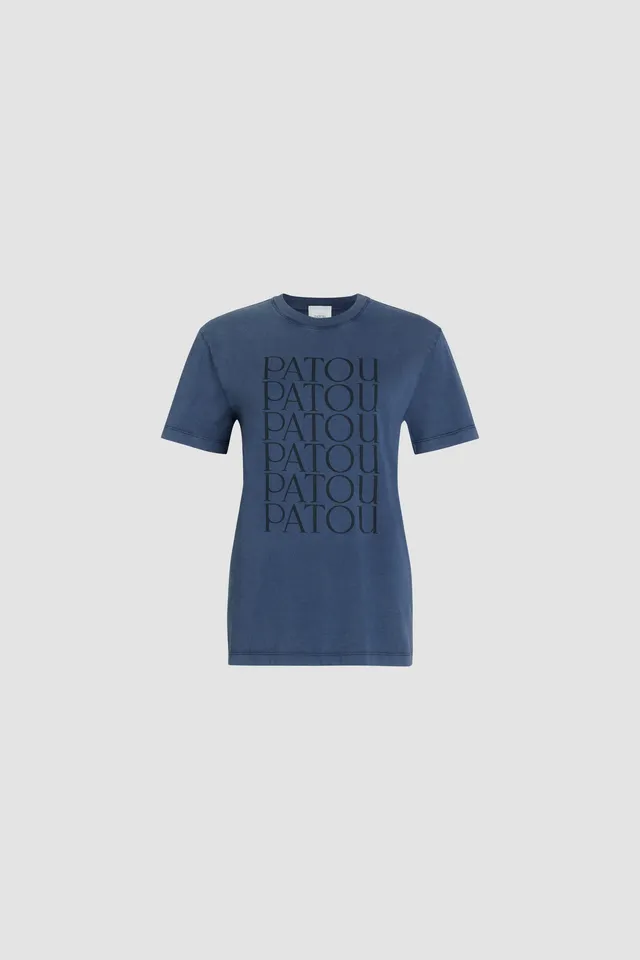 Patou T-Shirts JE1219999602D t-shirt coton bio bleu rodeo