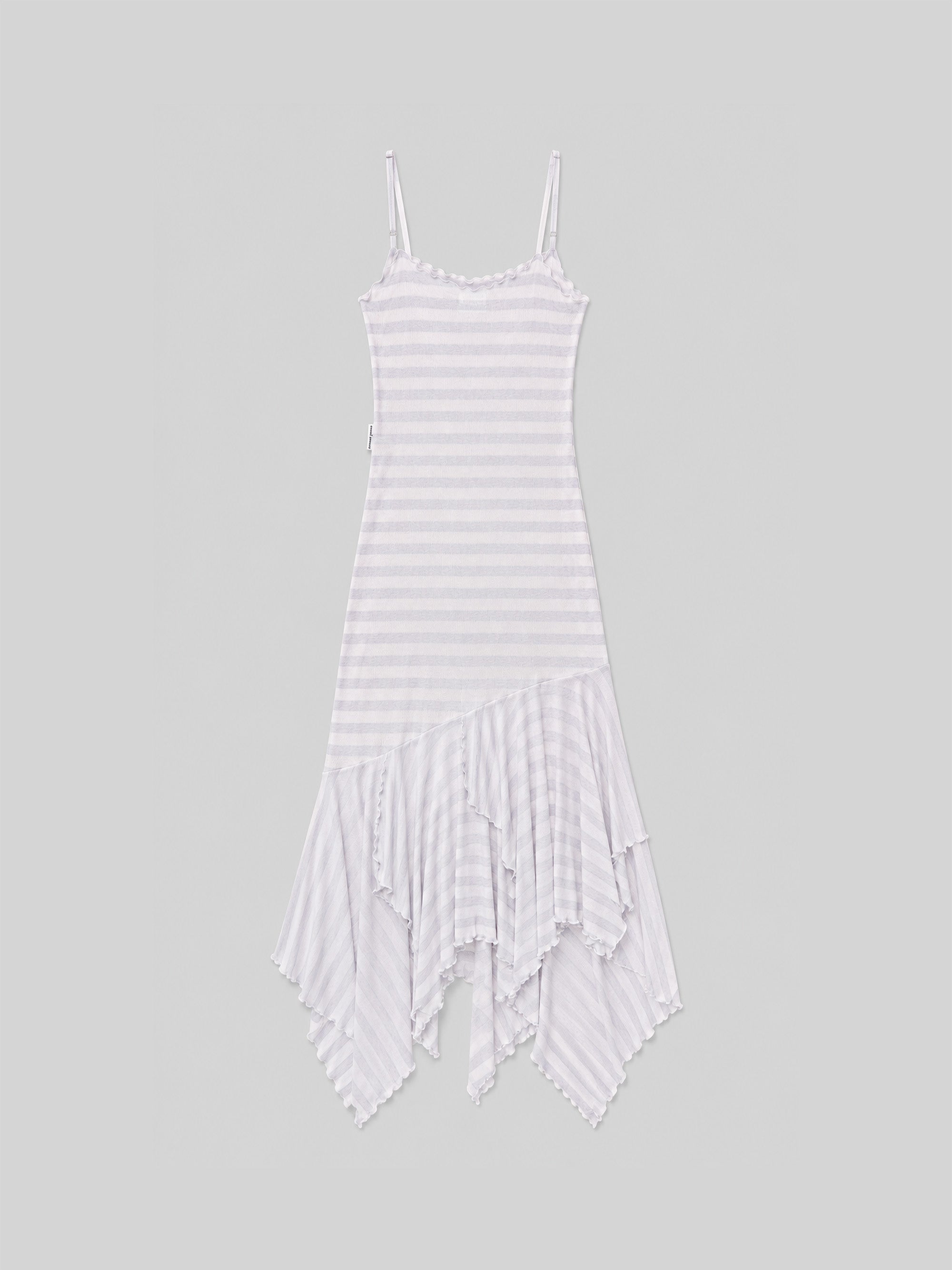 Ester Manas Easy Dress robe bretelles lilas blanc