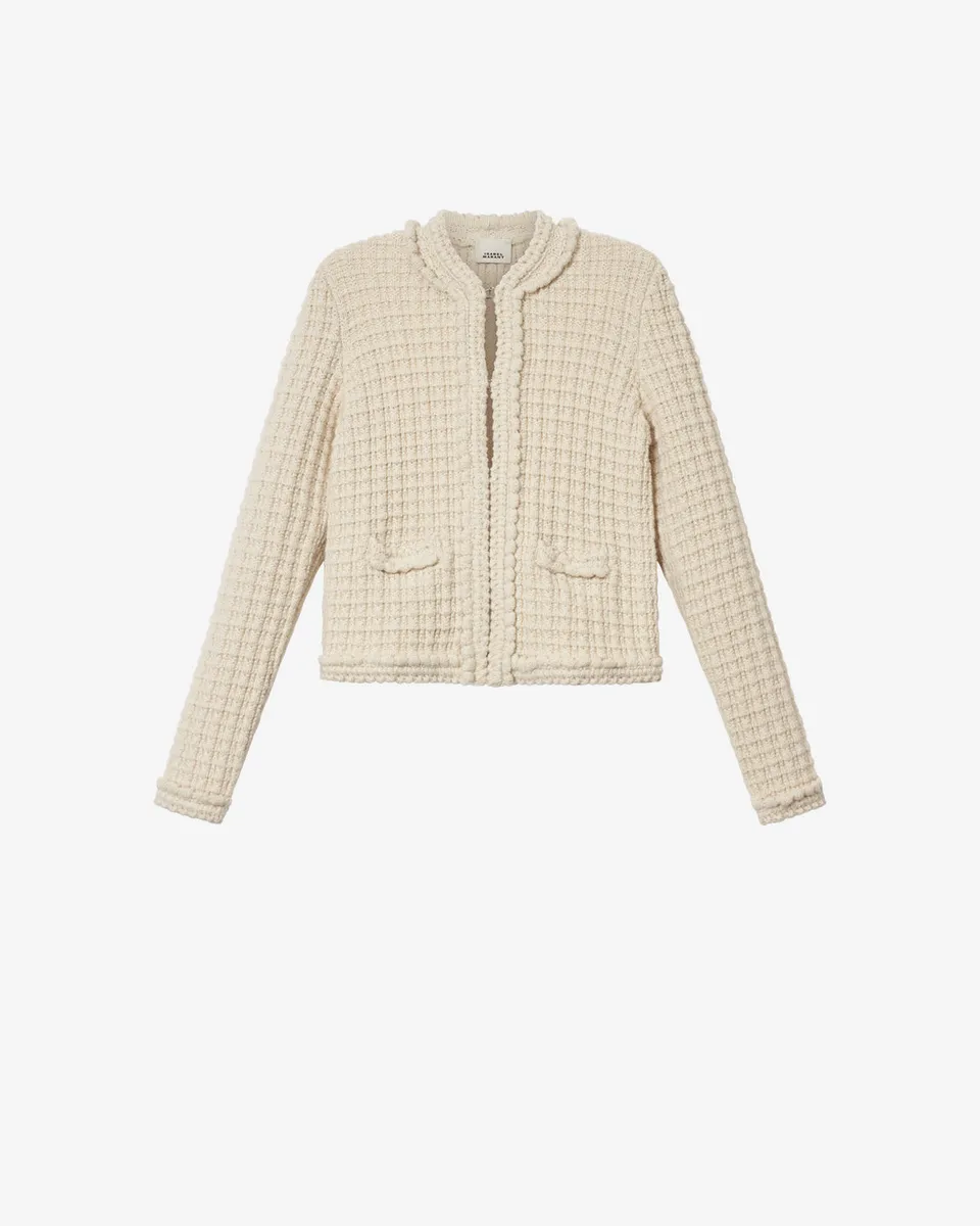 Isabel Marant Mailles Hortense cardigan écru laine alpaga