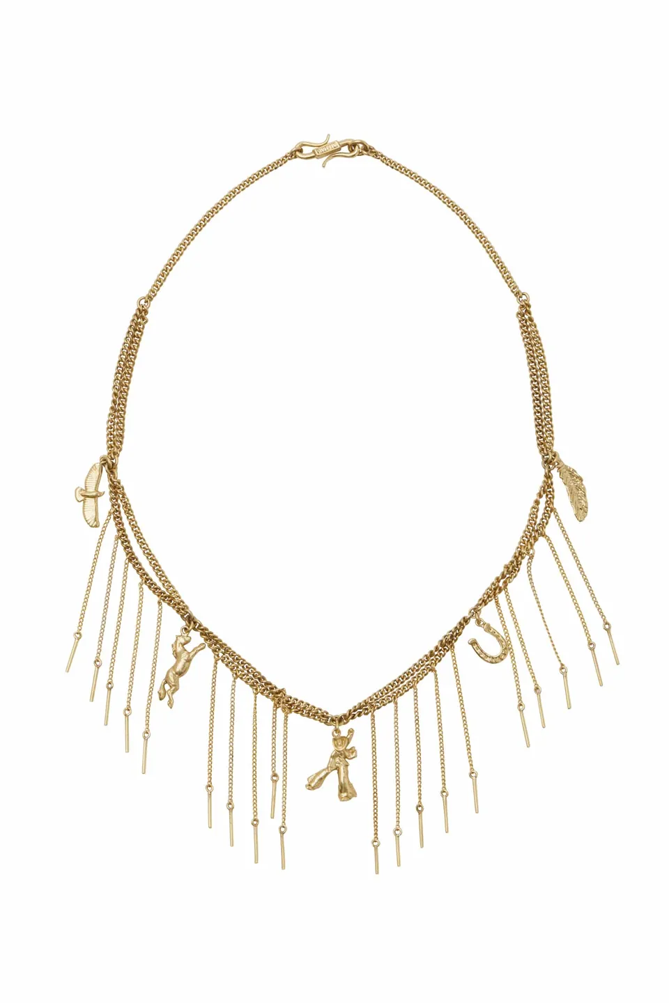 Alemäis Django collier doré breloques franges