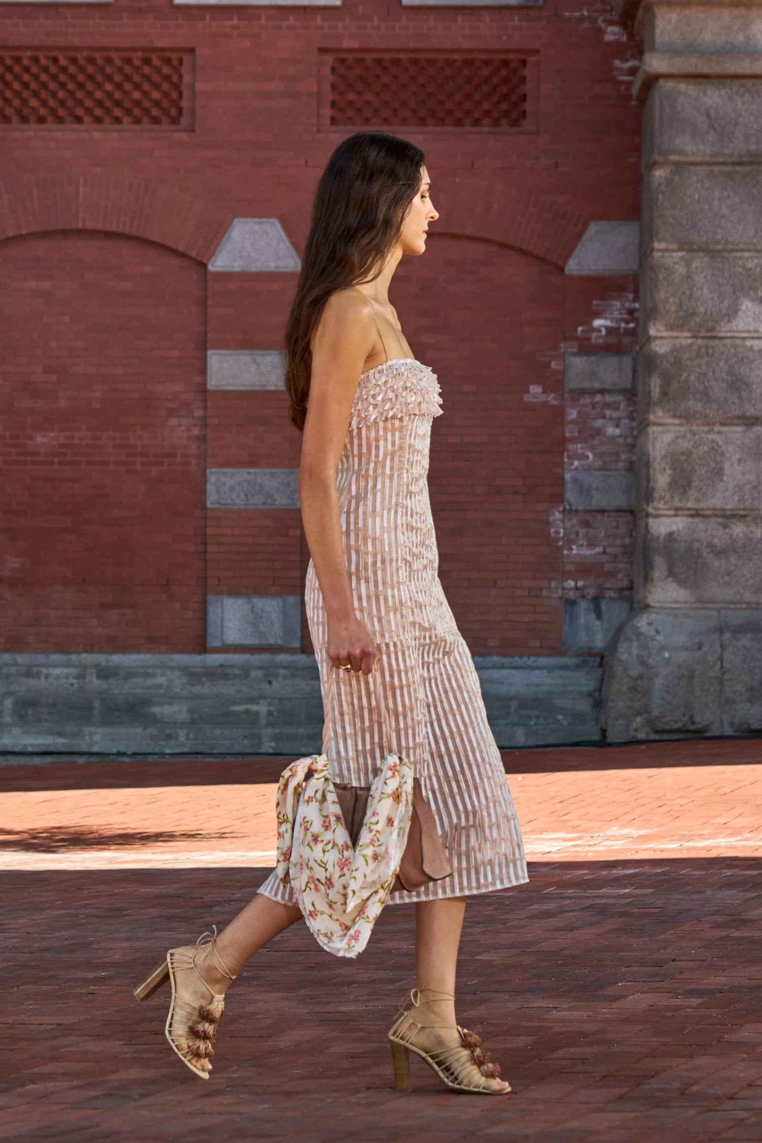 Ulla Johnson Katia robe midi bretelles Scallop organza