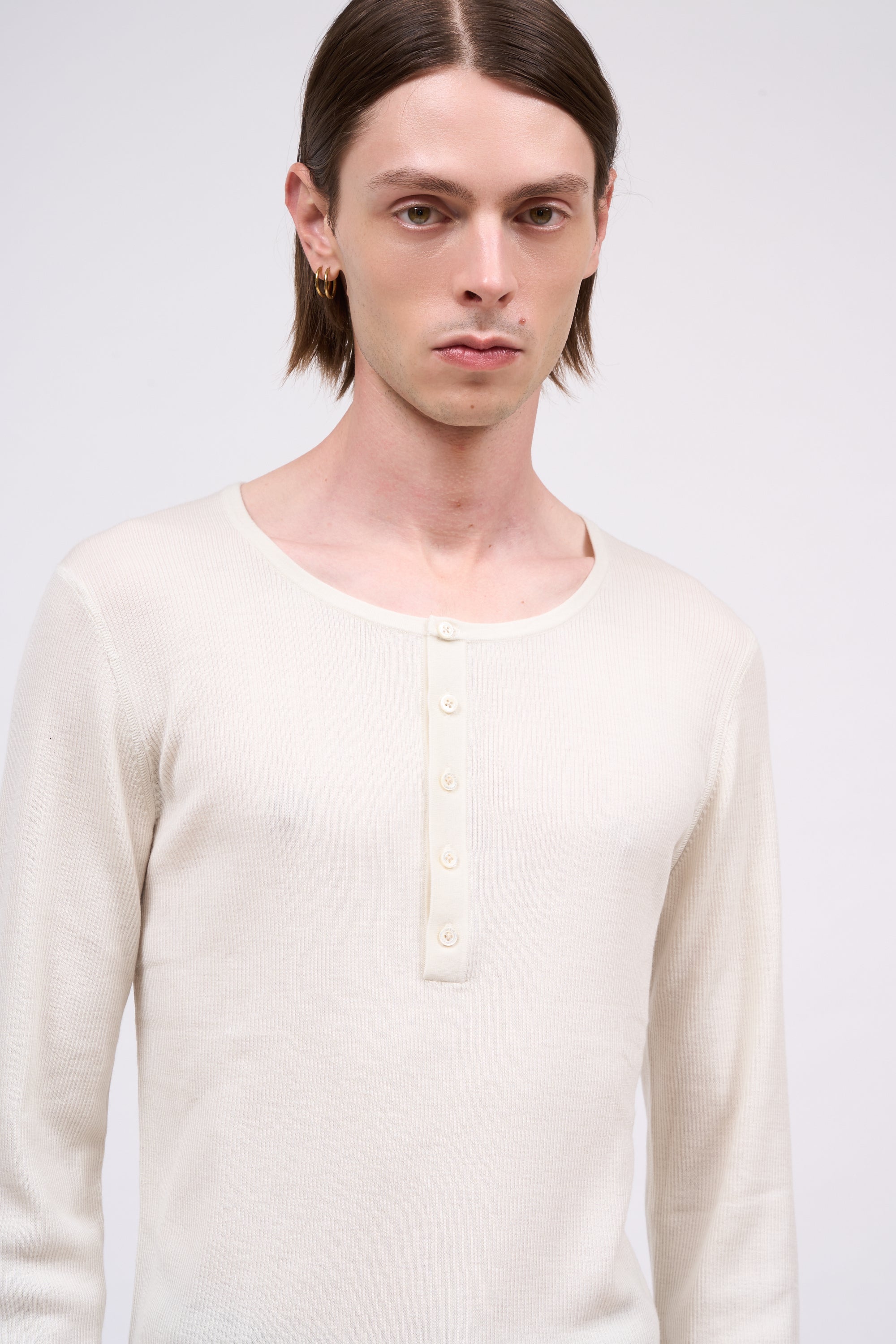 PAUL & JOE Mailles Pull NINO laine fine gris manches longues