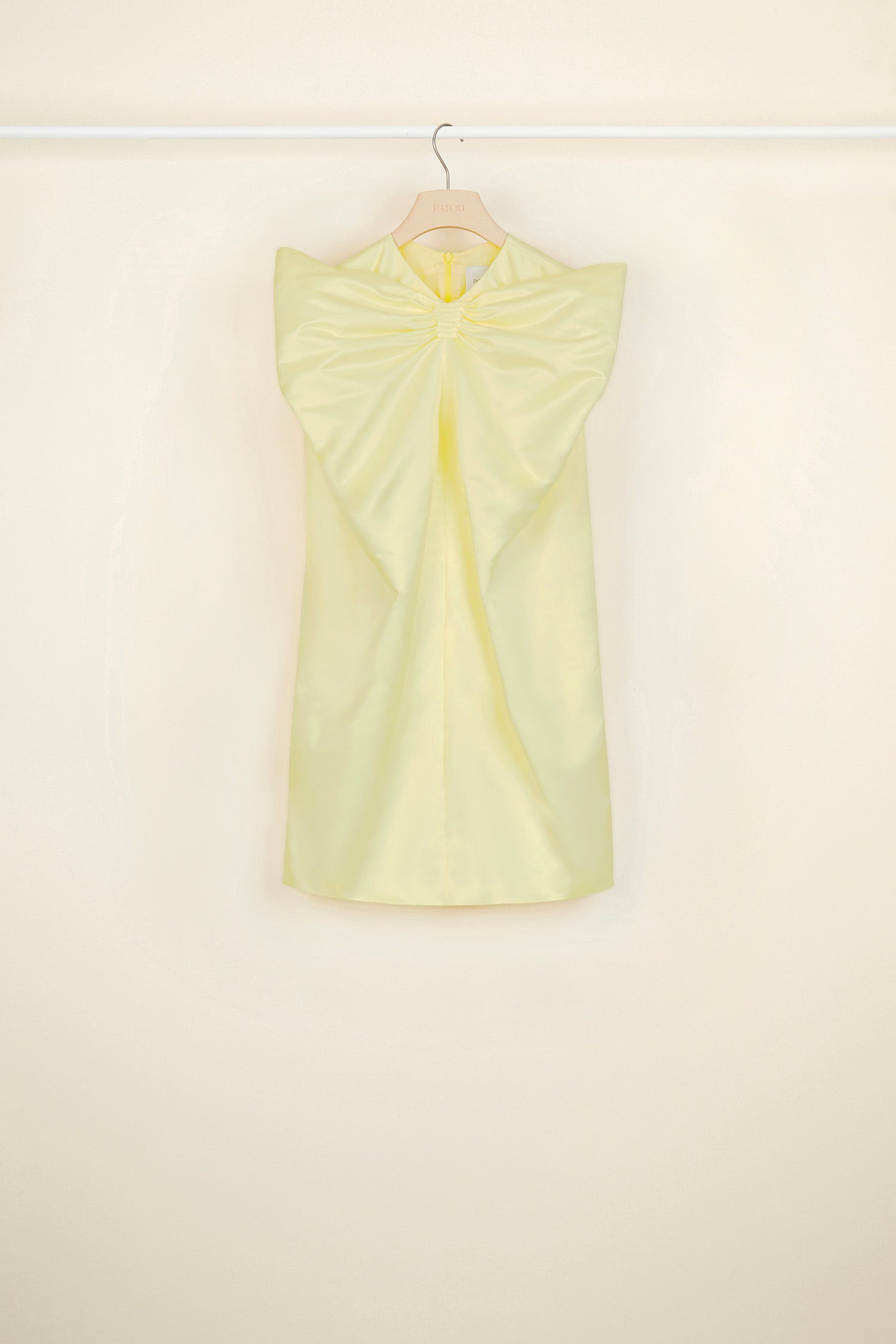 Patou Dresses H20DR0250010202Y robe jaune noeud satin