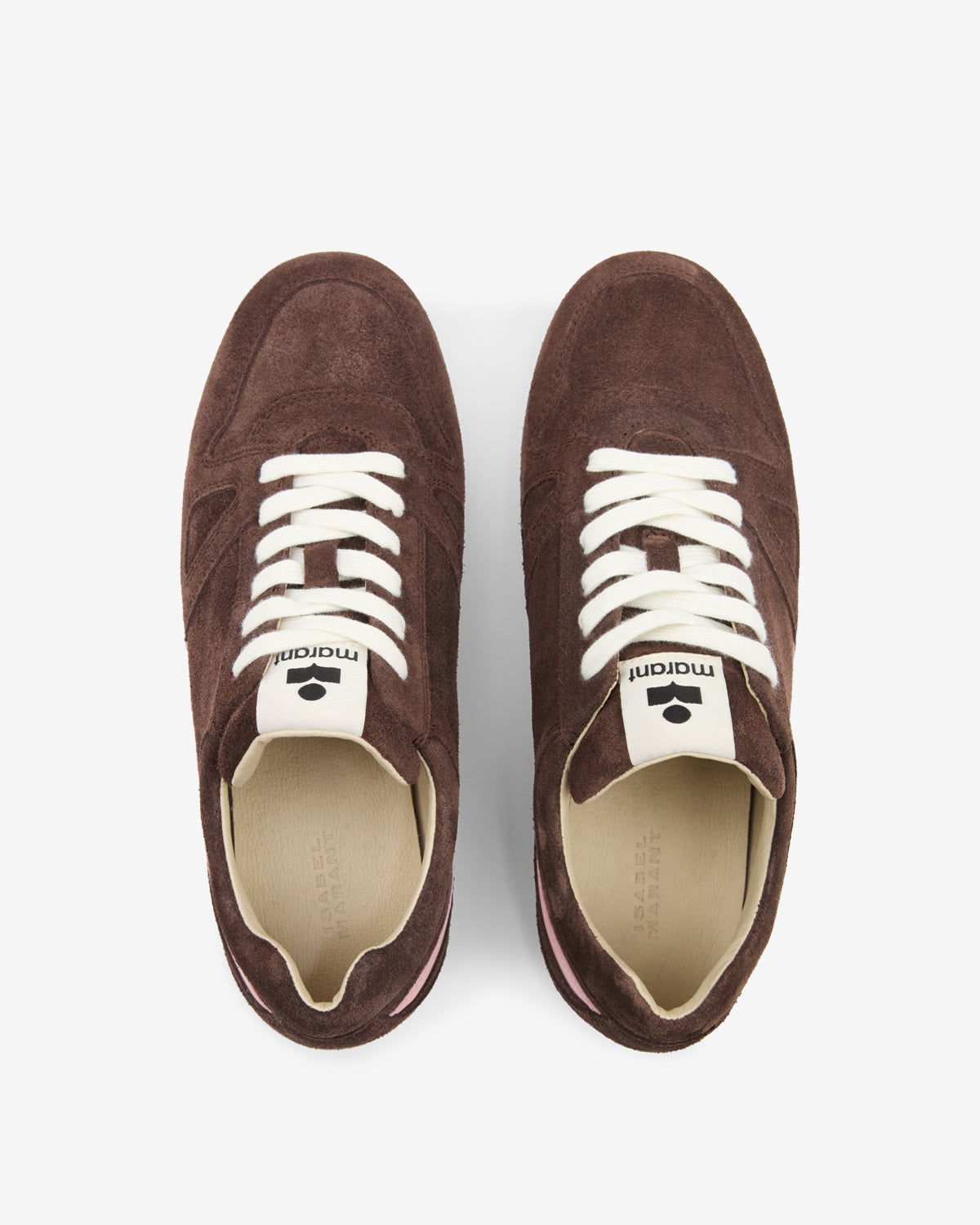 Isabel Marant Senny Low baskets cuir chocolat lacets