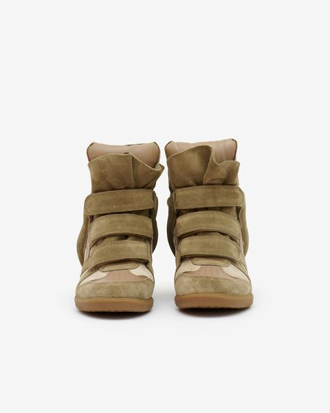 Isabel Marant Bekett baskets compensées taupe cuir