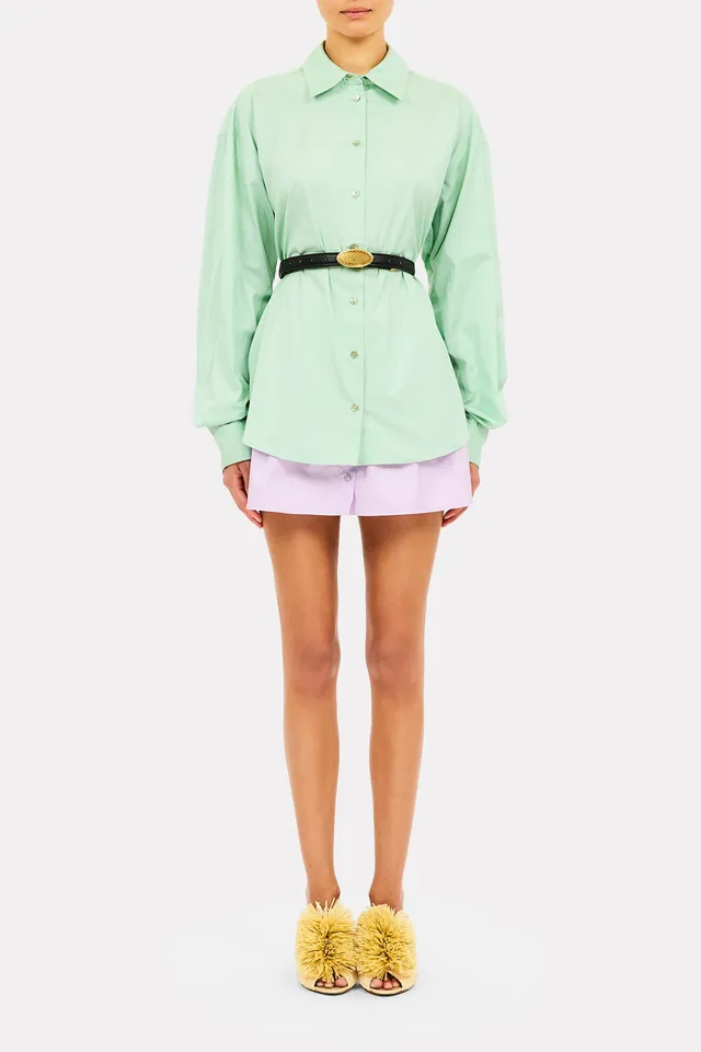 Ulla Johnson Laia chemisier coton popeline sauge boutons