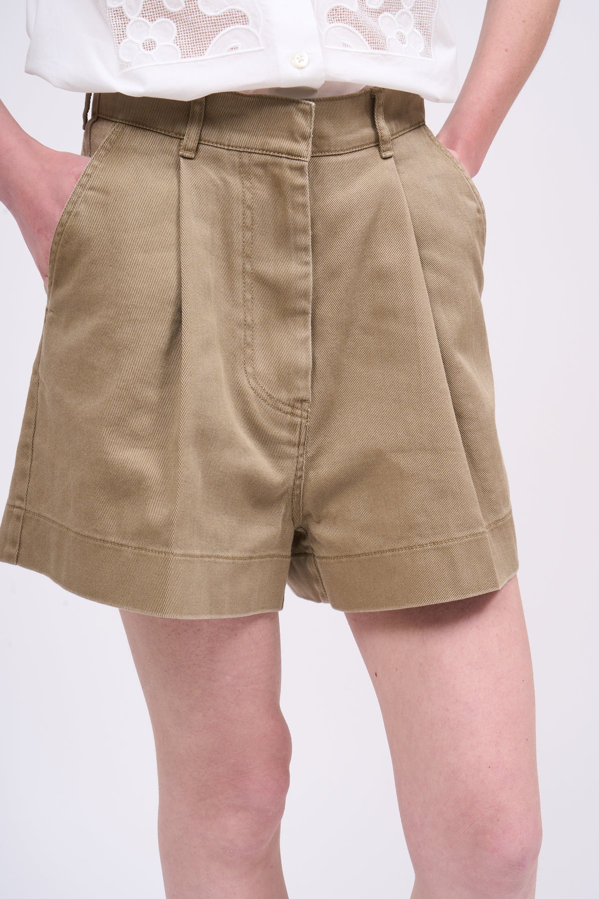 Paul & Joe Tailoring Short Nestor twill coton coupe large