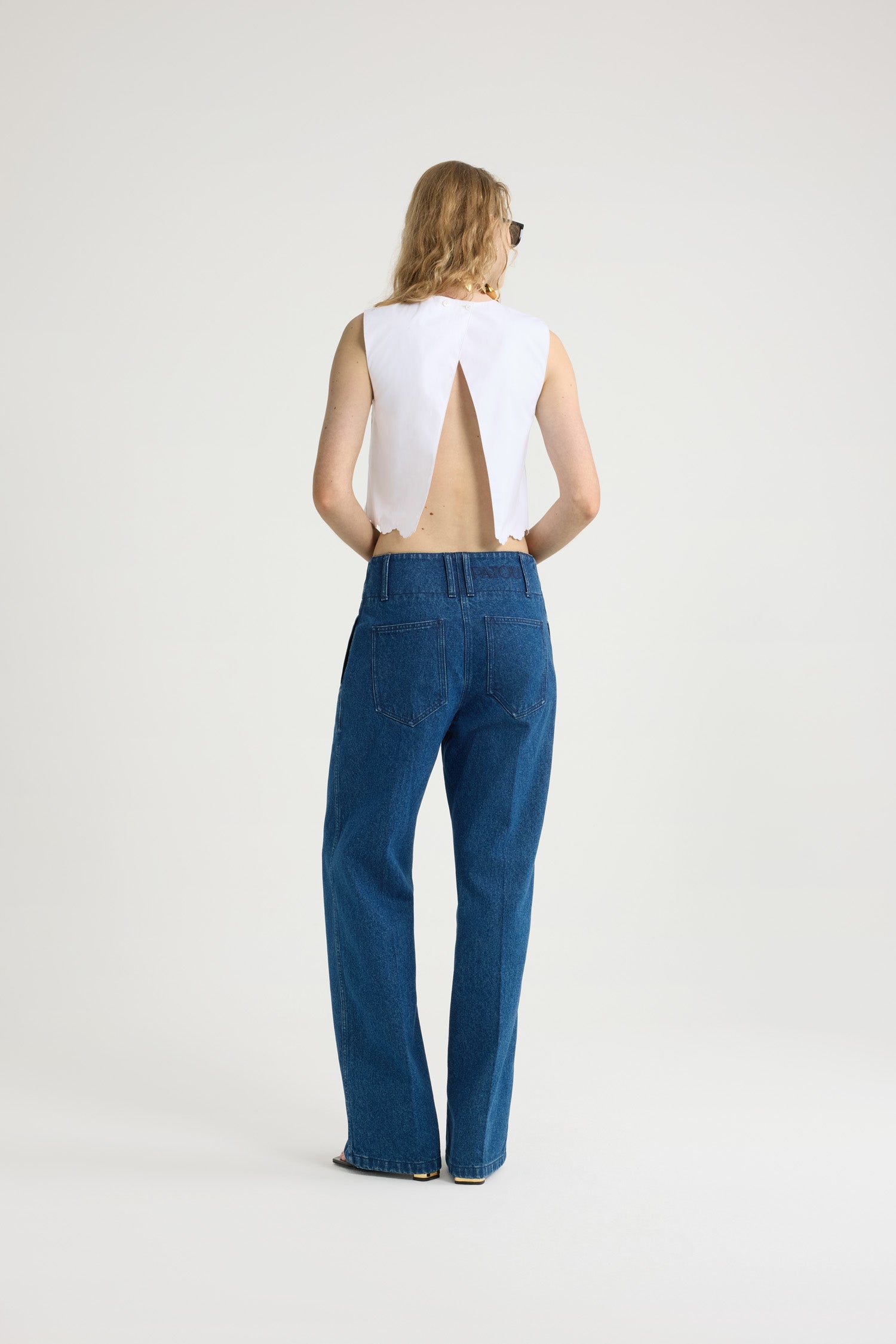 Patou Tops P25TO160 crop top coton blanc