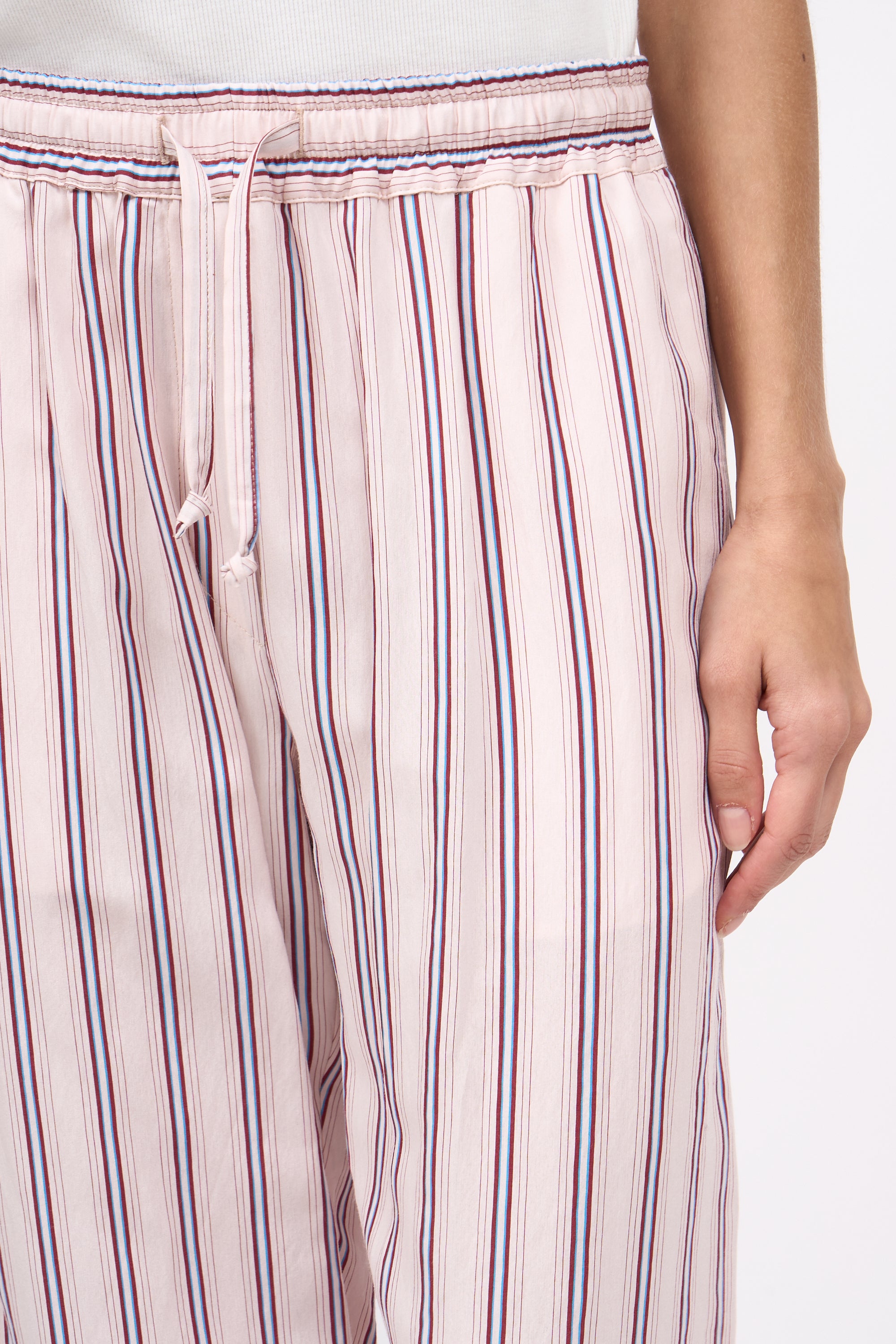 Paul & Joe Sully pantalon viscose rayée ciel S
