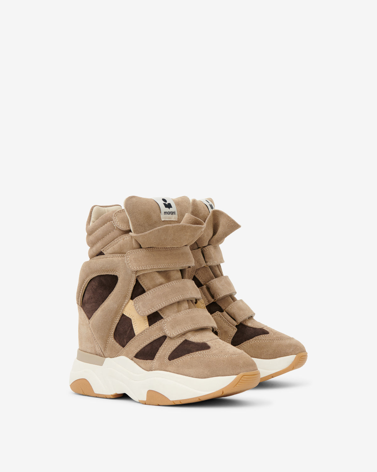 Isabel Marant Balskee baskets compensées sable brun chocolat