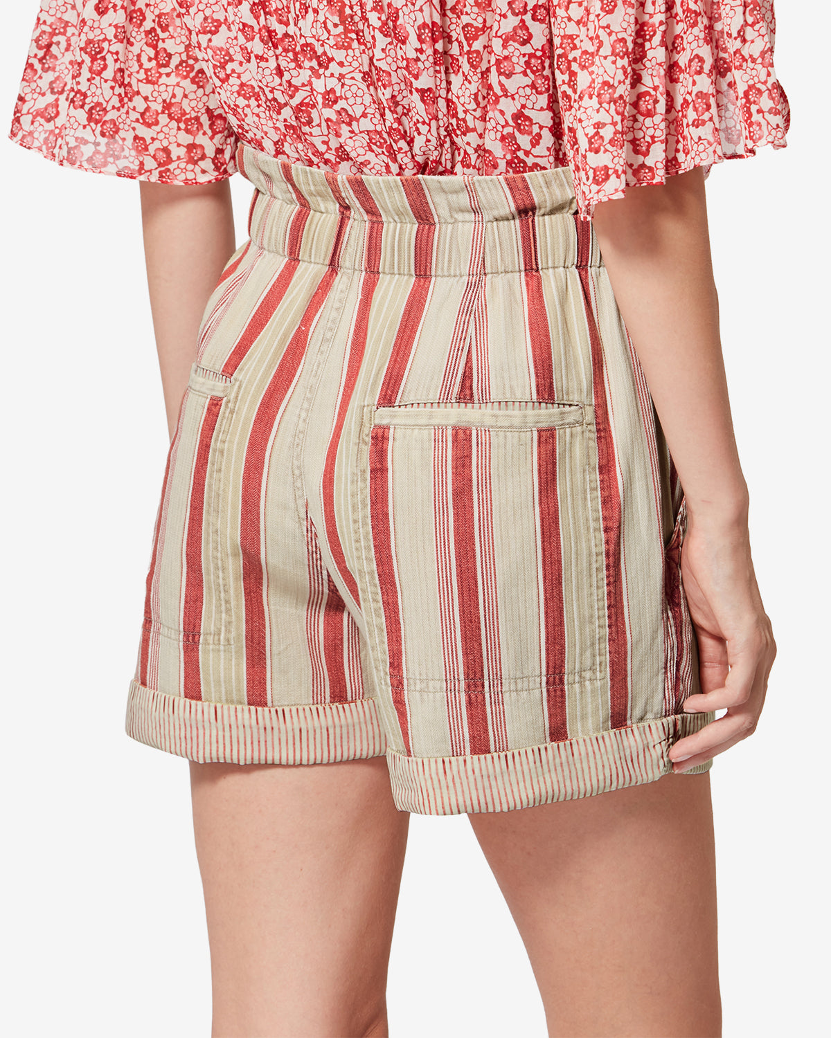 Isabel Marant Nirma SH0256FC short beige-red 38
