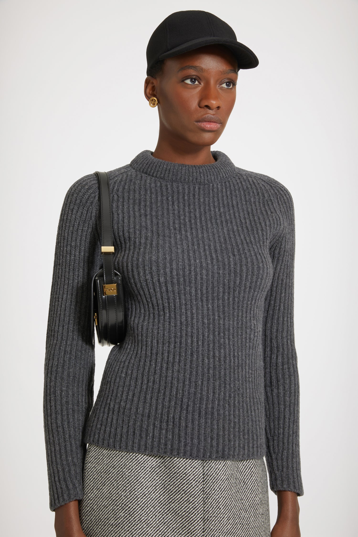 Patou KN140 pull gris laine cachemire