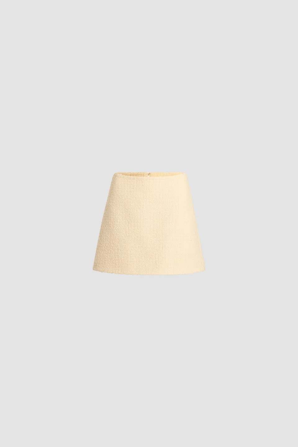 Patou SK086 mini jupe tweed laine blanche taille 38