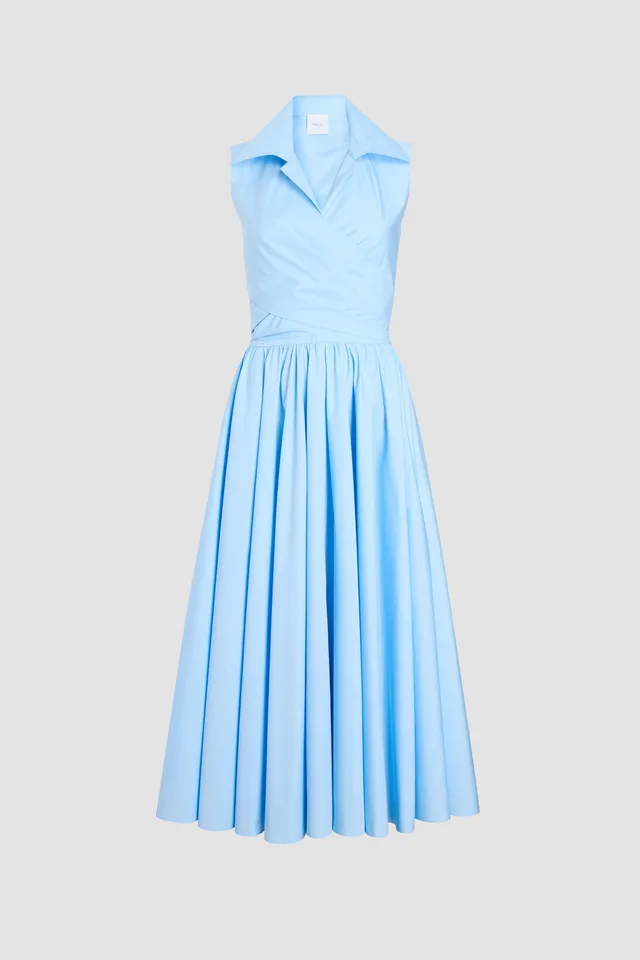 Patou DR2230017662B robe midi coton bleu riviera