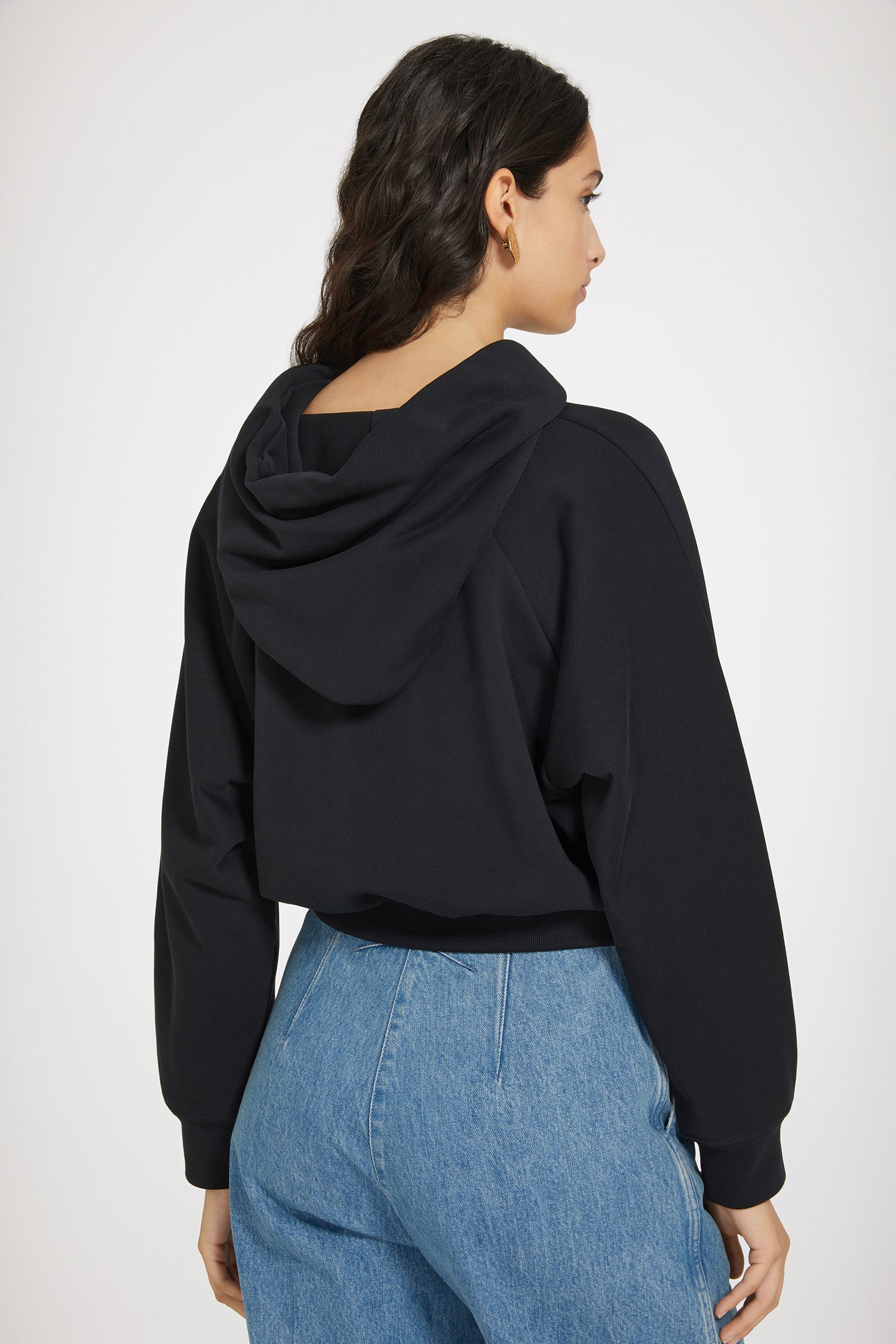 Patou JE069 sweat capuche Medallion noir coton bio