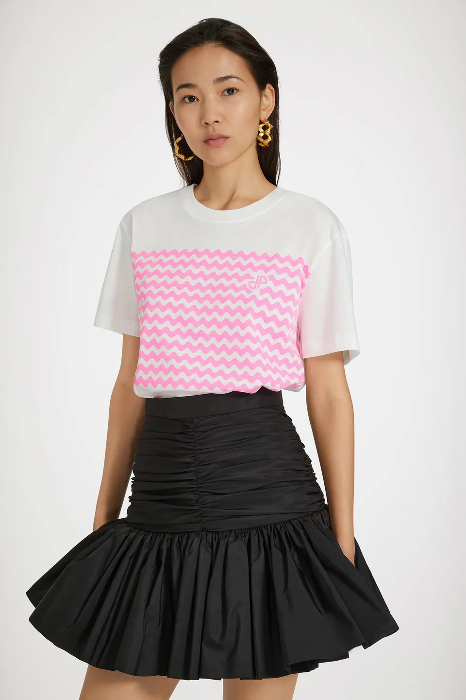 Patou Waves JE113 t-shirt coton bio rose Diago