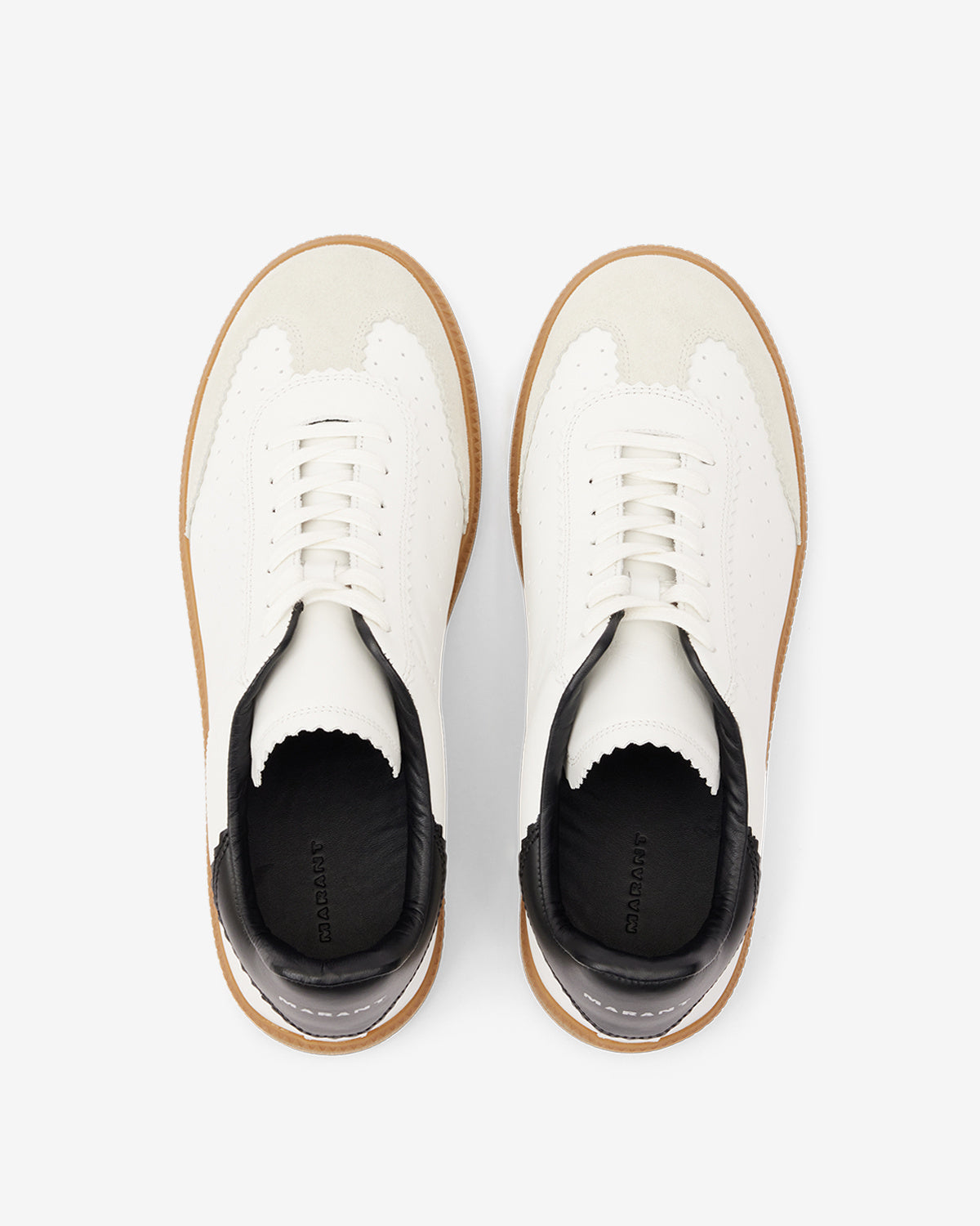 Isabel Marant Brycy baskets cuir blanc basses lacets