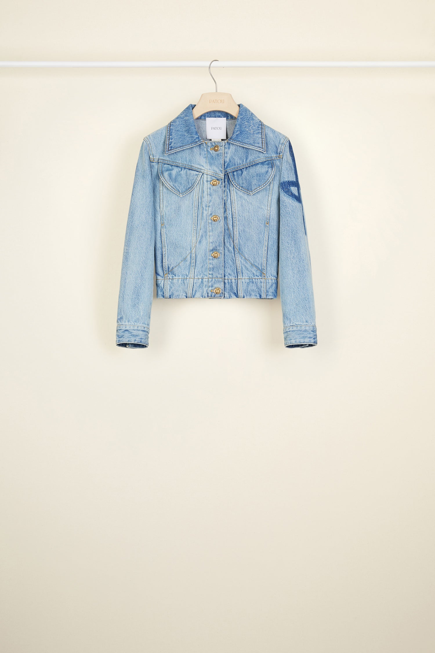 Patou Denim veste jean OU001 Blueberry denim bio coupe ajustée