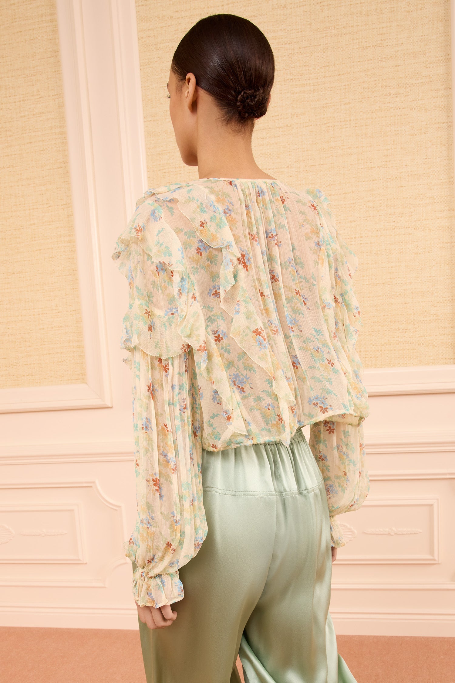 Ulla Johnson Delfina chemisier soie Moon Petal