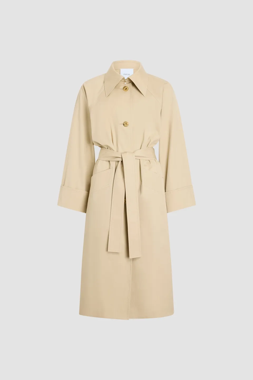Patou Coats P26OU0480244124B trench Safari Sand