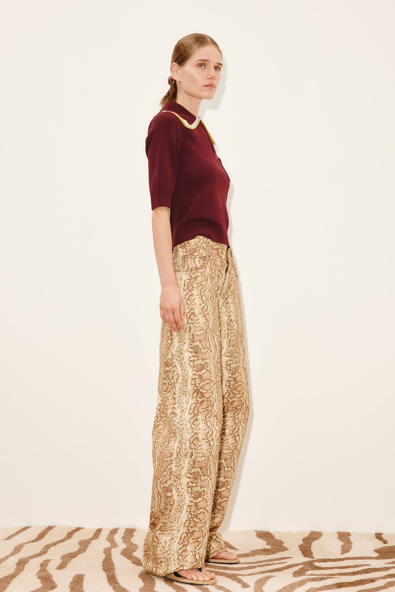 Alemais Knitwear Jasper Knit Polo polo maille L
