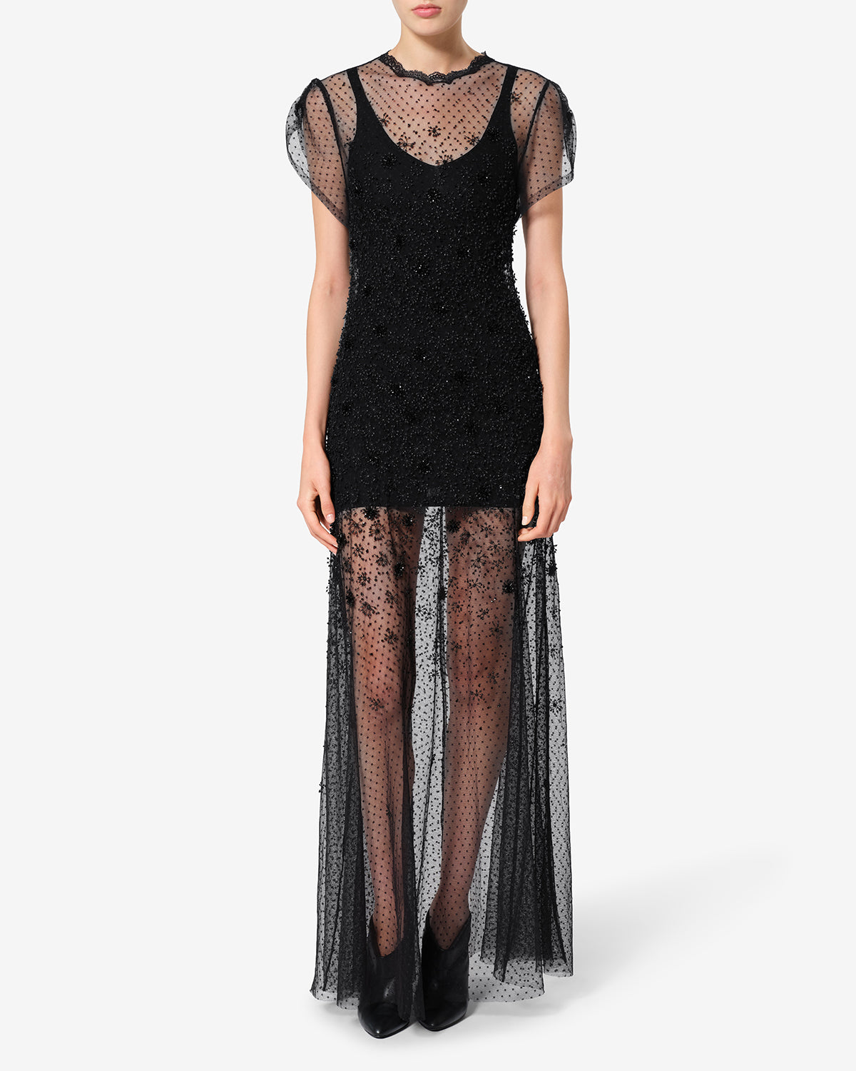 Isabel Marant Otalia RO1220FB-D4J18I robe dentelle noire