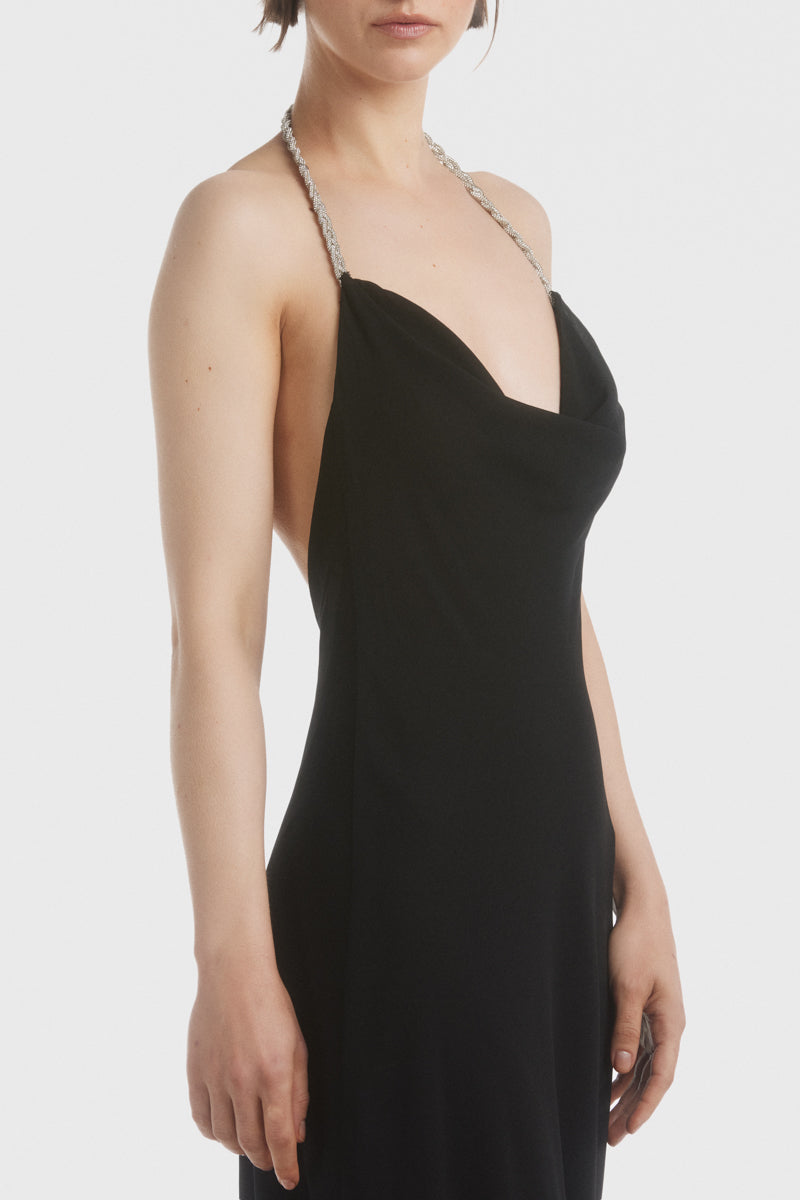 ATU Body Couture Slip Dress robe nuisette S/M cristaux