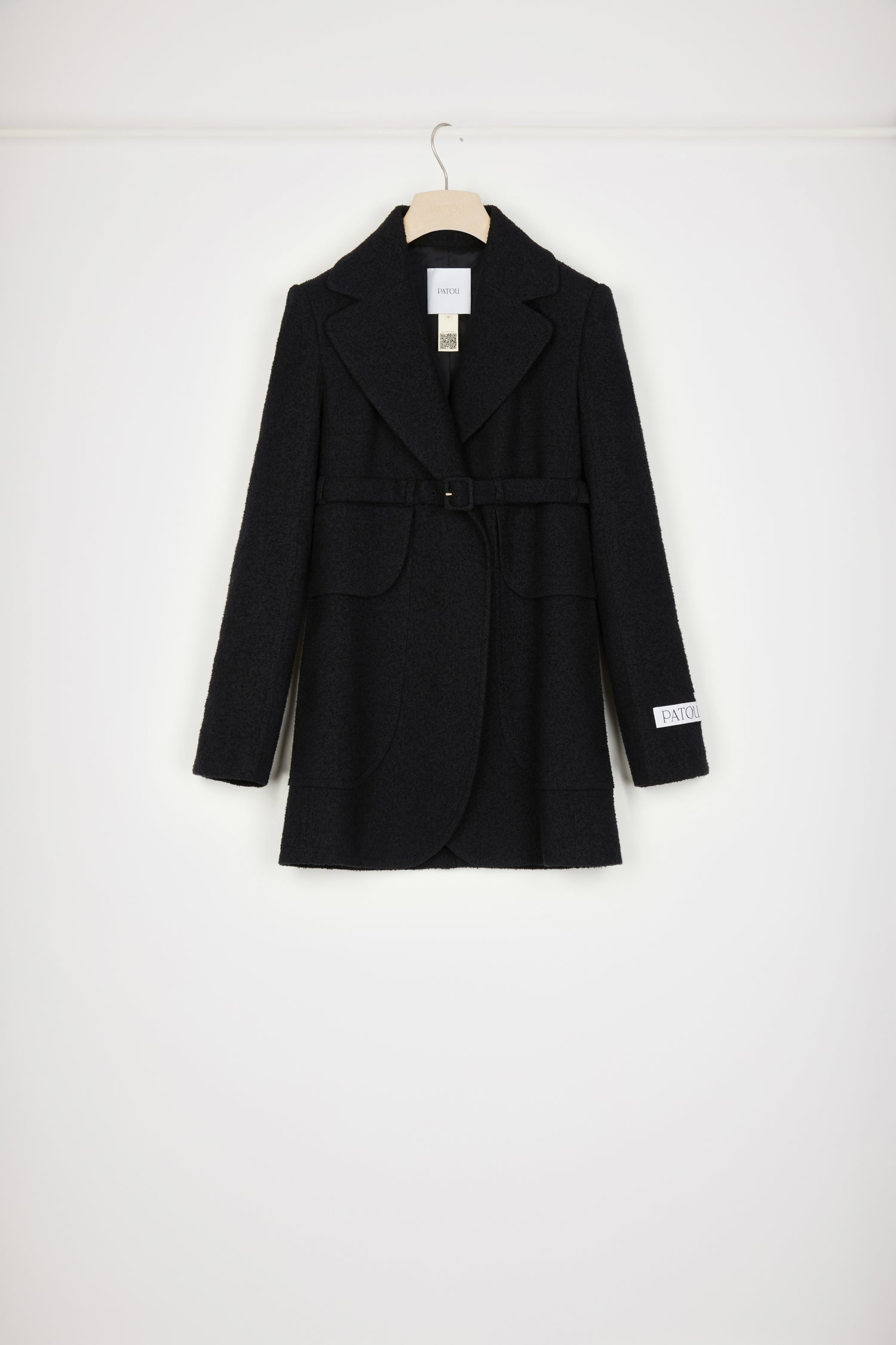 Patou Jackets P23JA0280134999B veste tweed coton noire 38