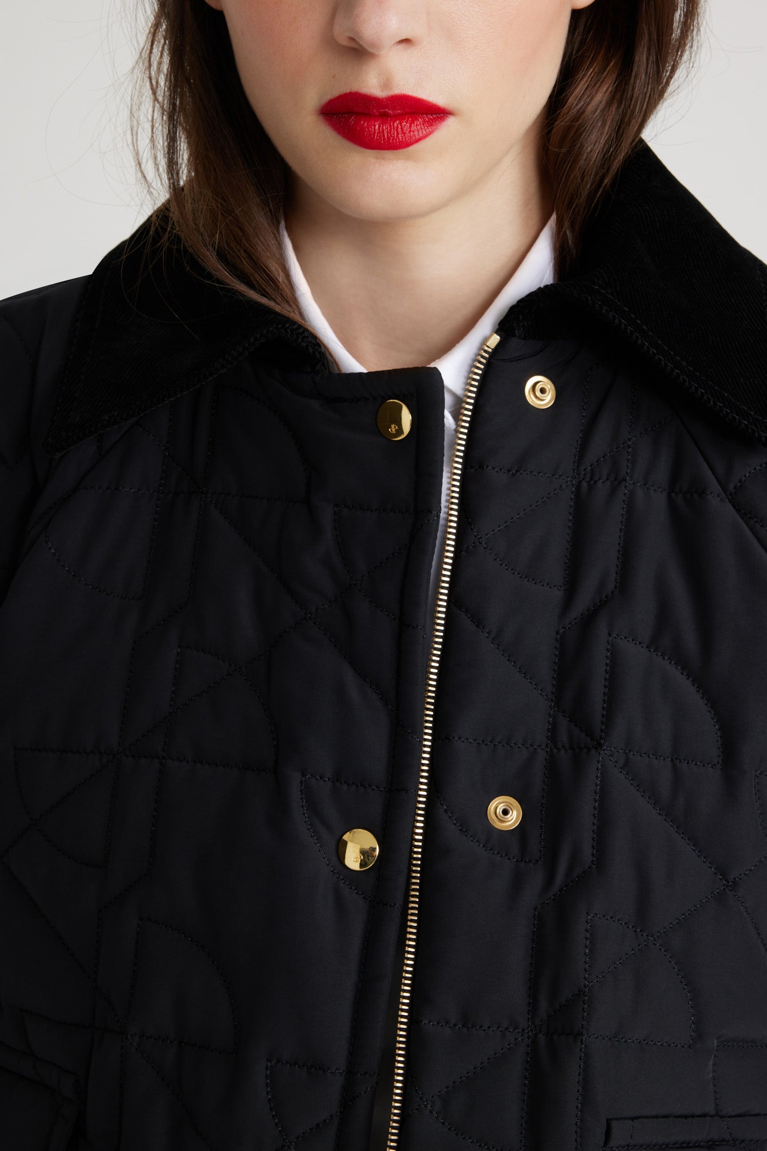 Patou Jackets H24OU0270188999B bomber noir cropped nylon recyclé