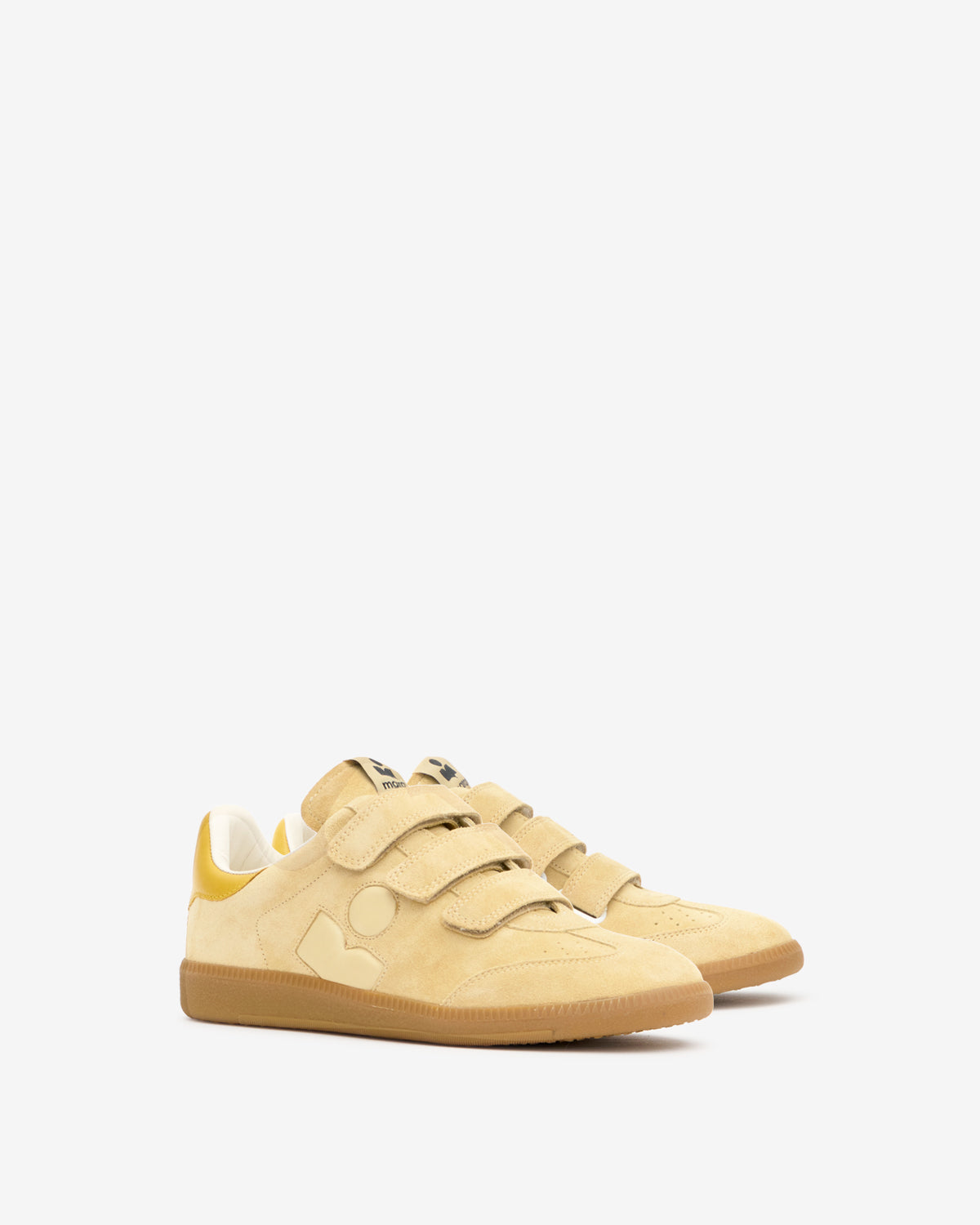 Isabel Marant Beth baskets beige jaune doré cuir