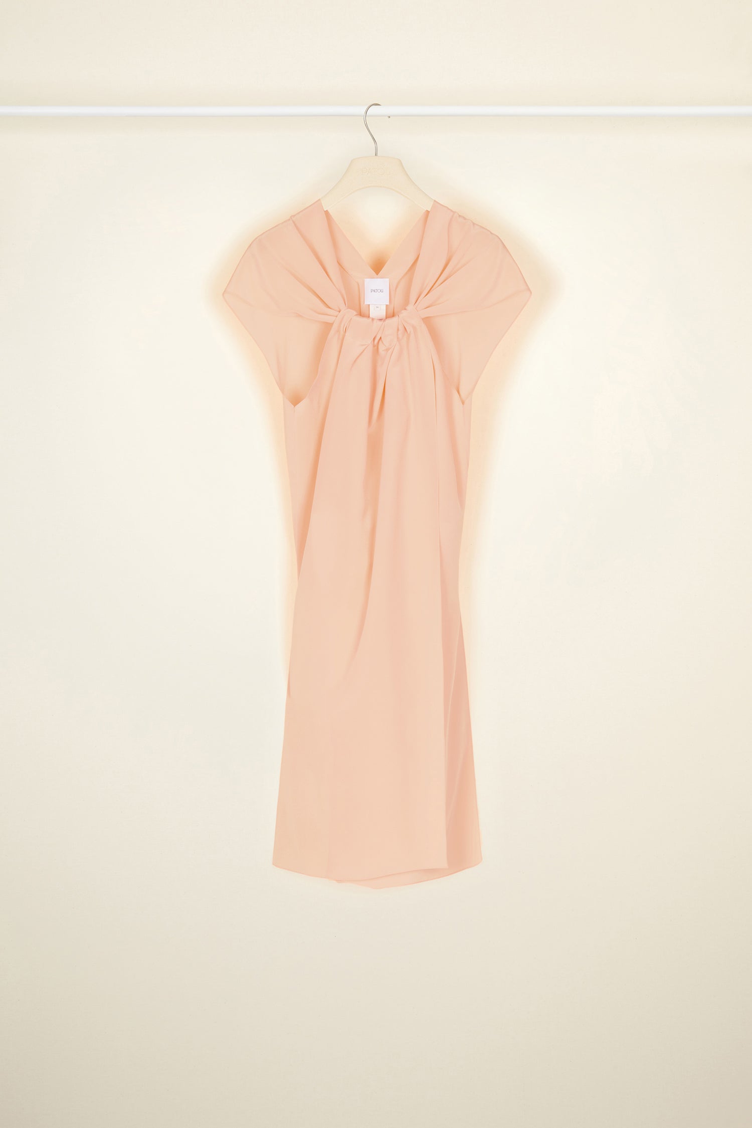 Patou E20TO014 top en soie corail asymétrique