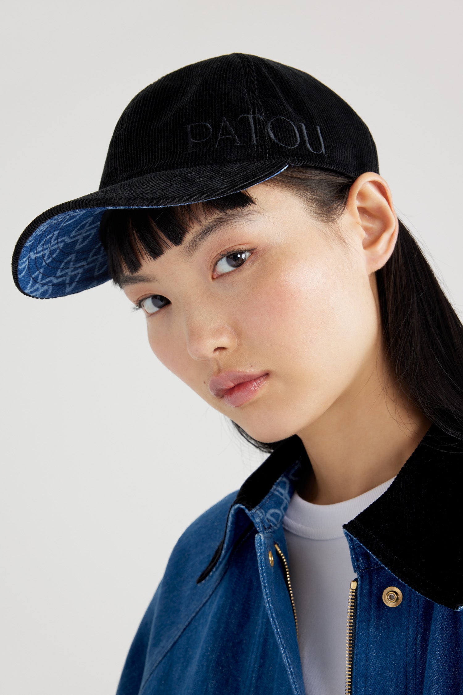 Patou Accessories AC063 casquette noire velours coton