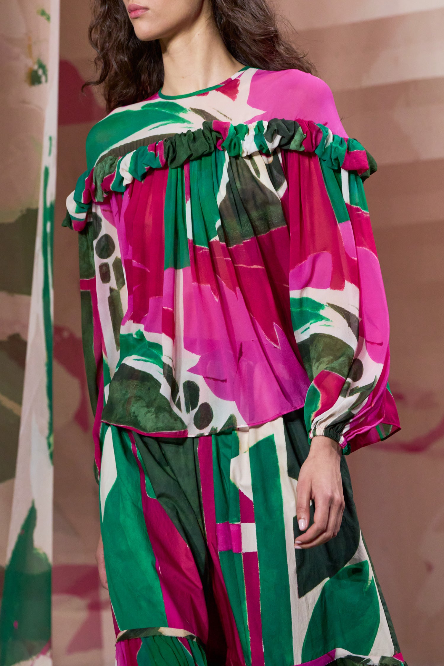 Ulla Johnson Peggy blouse soie Palingenesis multicolore
