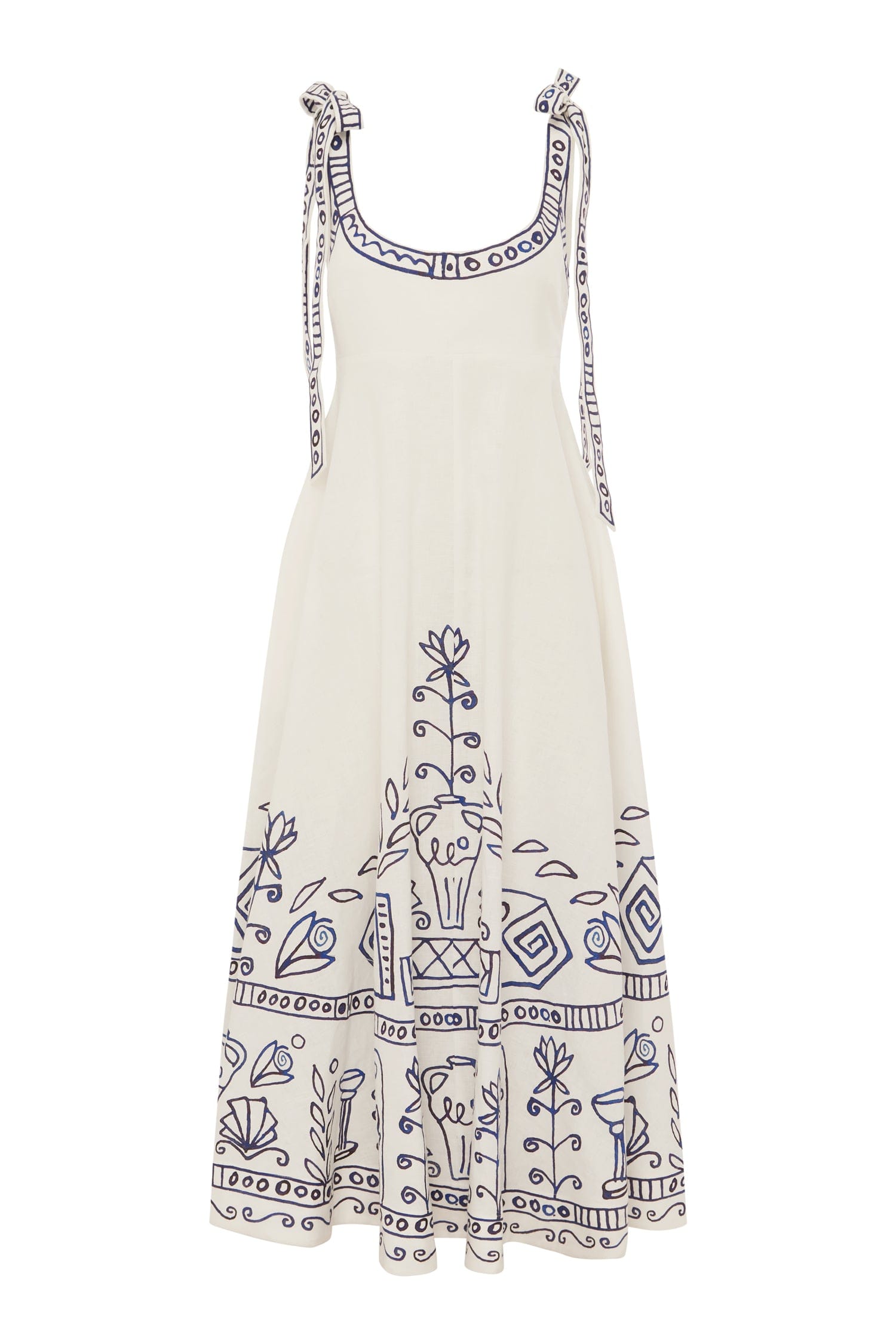 Alemäis Leela Ballet Sundress robe midi en lin
