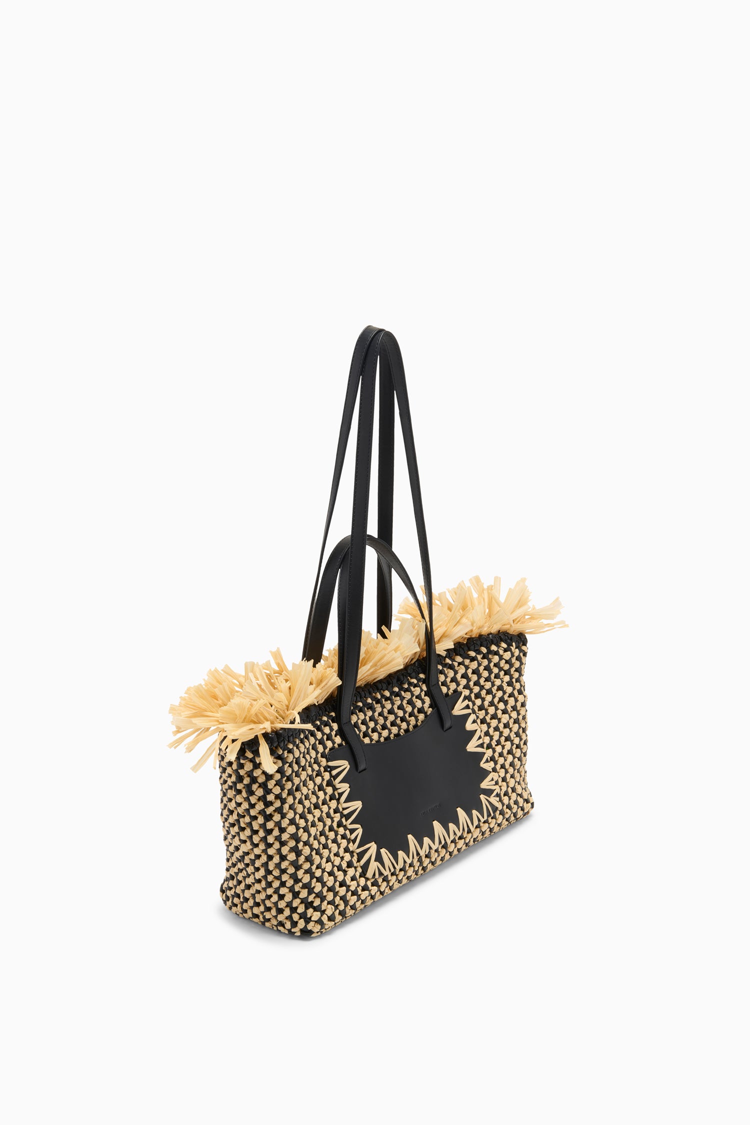 Ulla Johnson Lali Small E/W Tote sac noir natural cuir