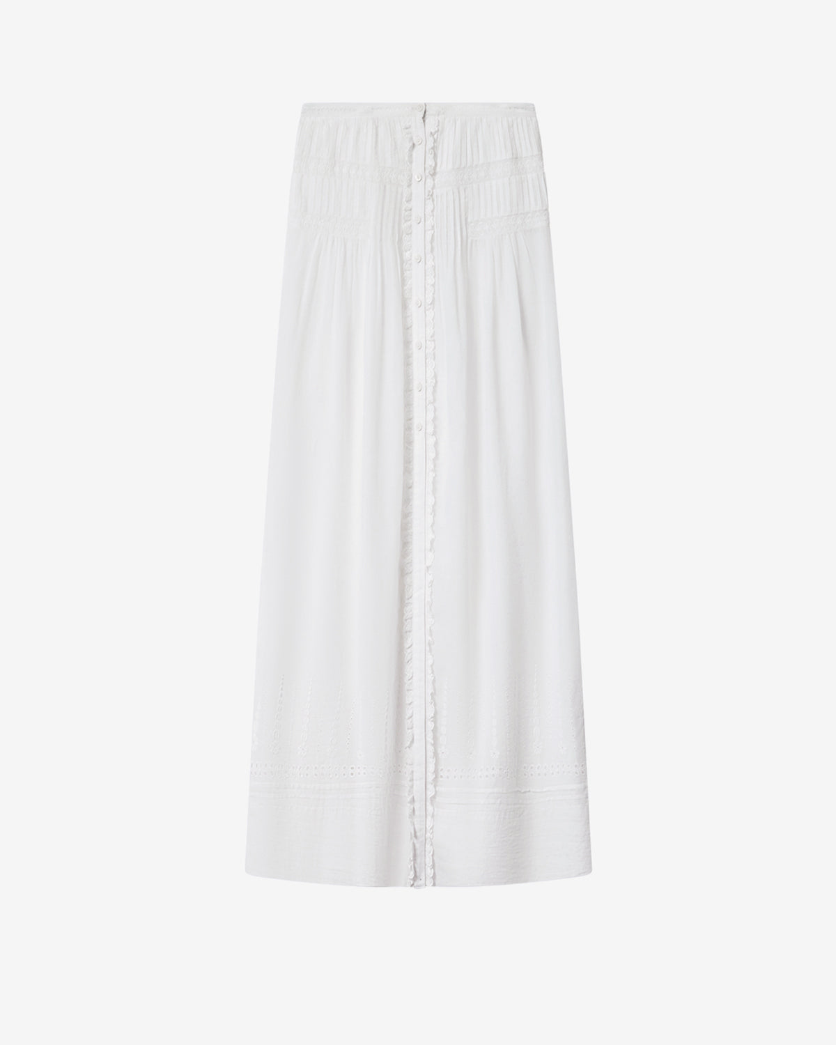 Isabel Marant Lorraine JU0526 Jupe blanc brodé