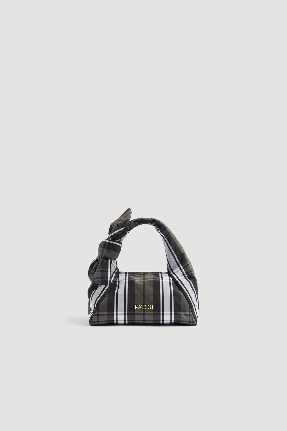 Patou AC169 sac noué tartan polyester Mist Green