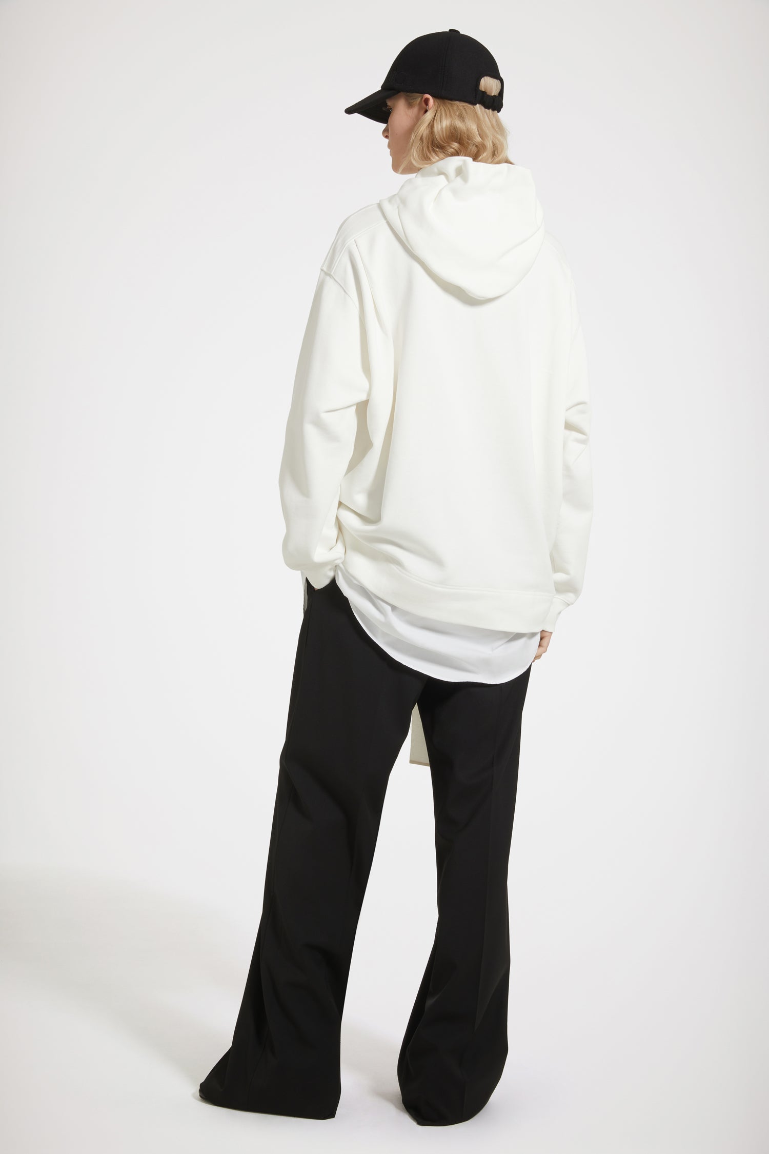 Patou H23JE0929985009A robe sweat capuche blanche coton bio