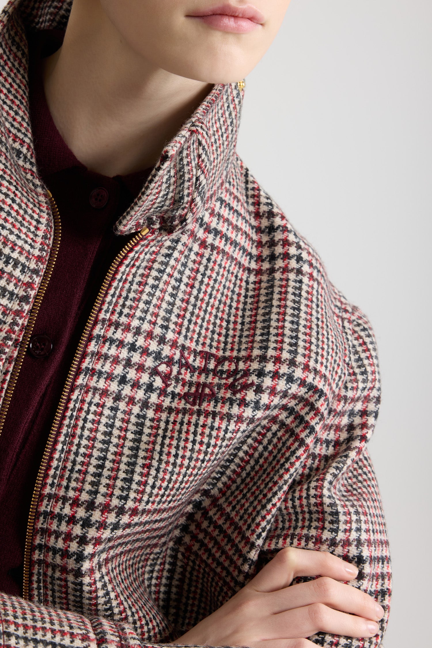 Patou Jackets bomber Prince de Galles laine 34-44