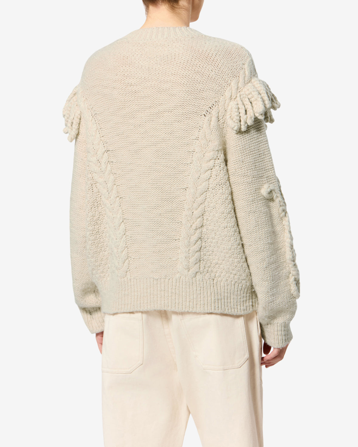 Isabel Marant Katria pull écru laine torsadée 34-44
