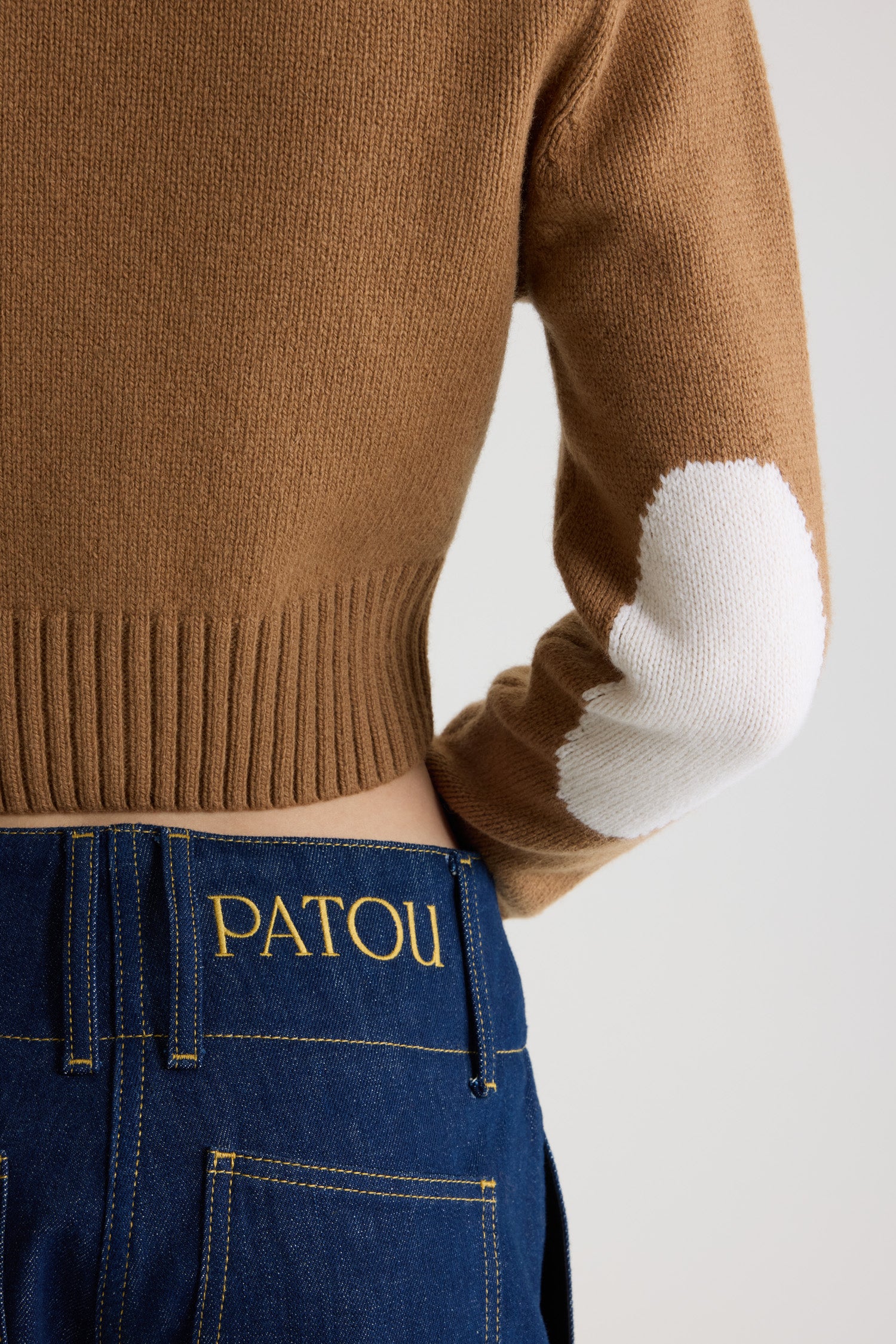 Patou Cardigan KN277 gilet laine nutmeg XS cachemire